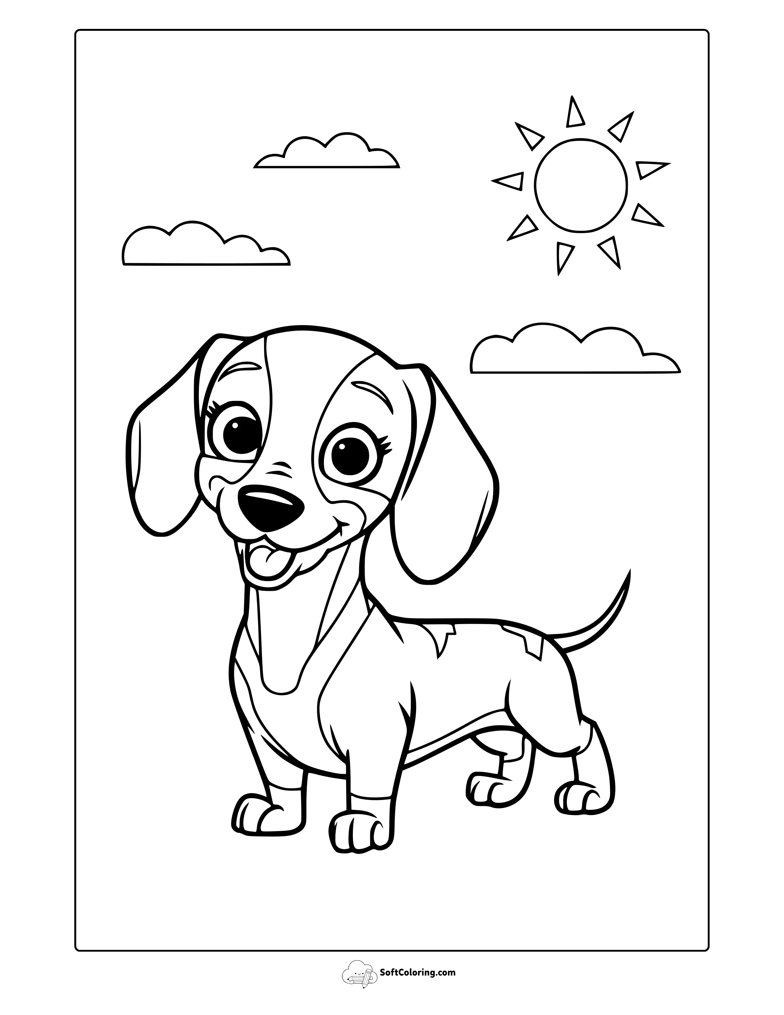 Dachshund Puppy Coloring Page