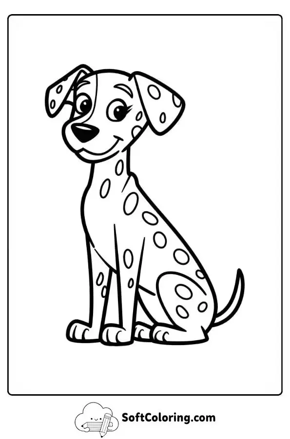 Dalmatian Dog Coloring Page