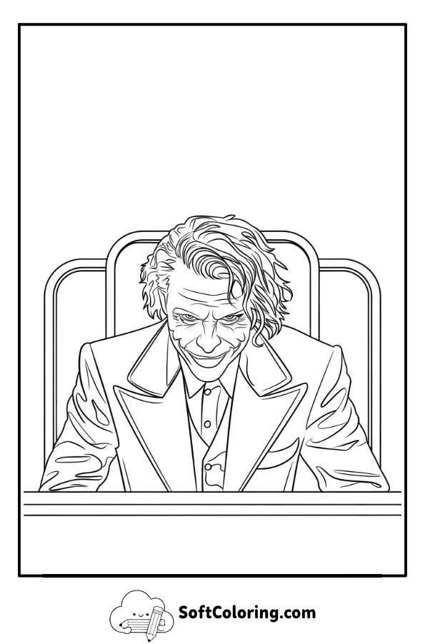Dark Knight Joker coloring page