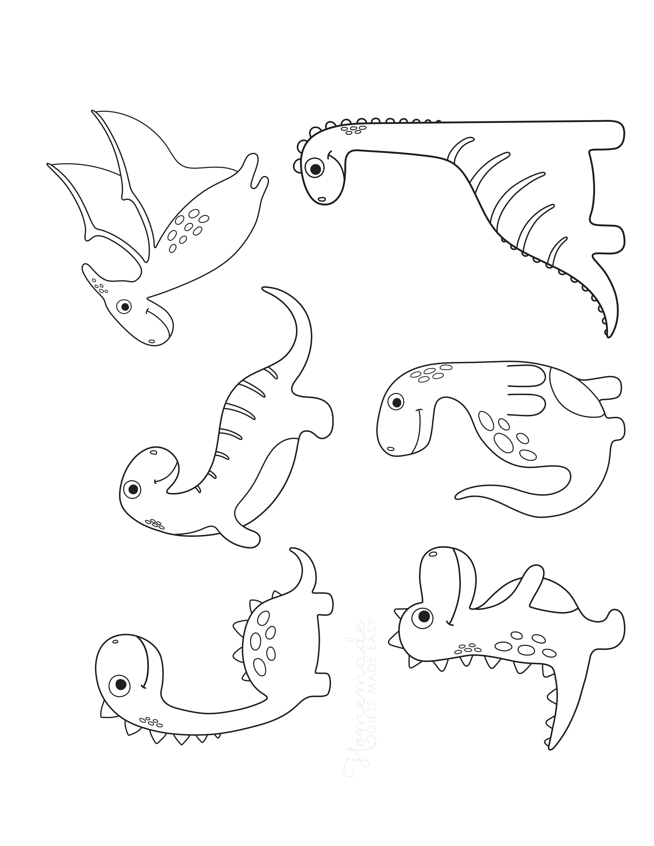 Download: 6 Cute Dinos PDF