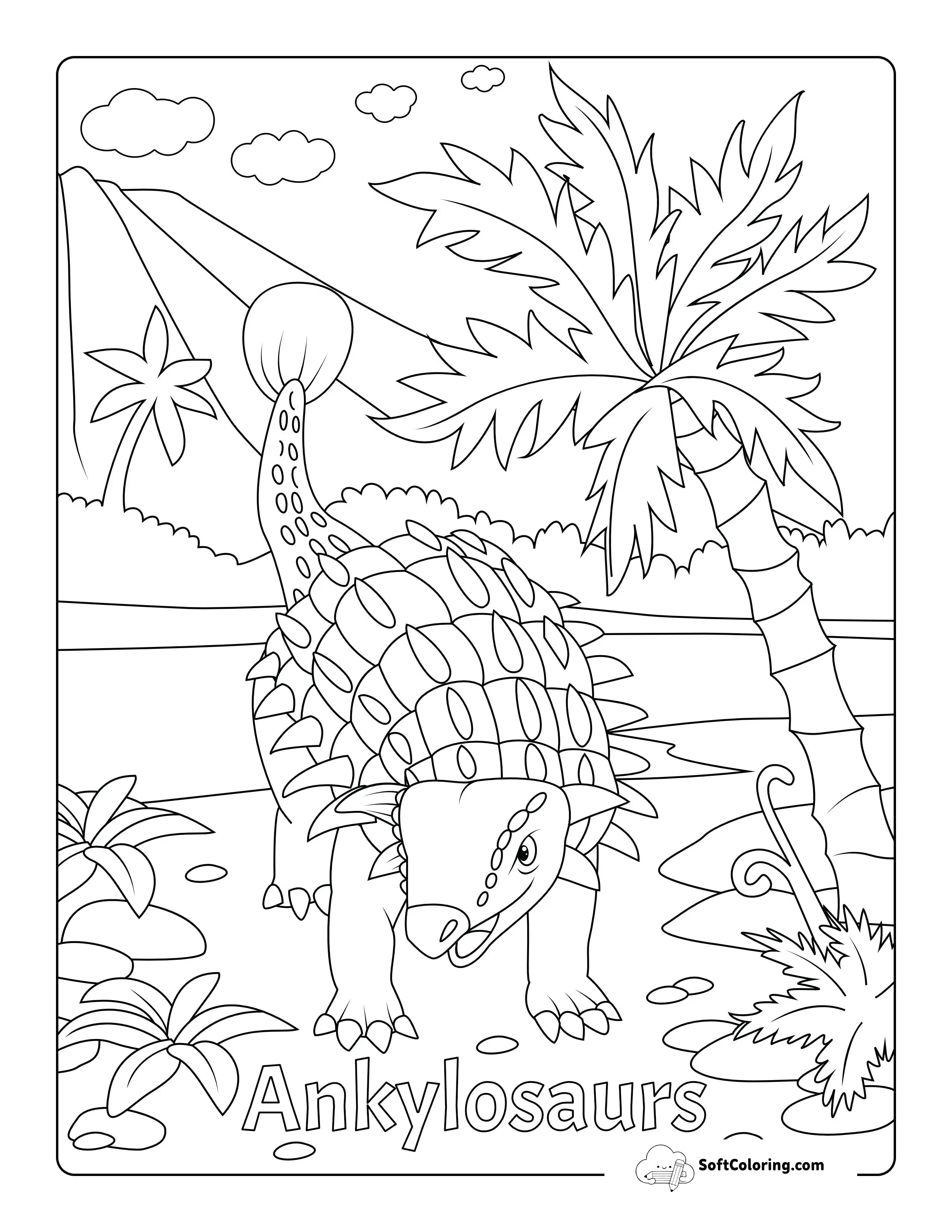 Download: Ankylosaurs Coloring Page