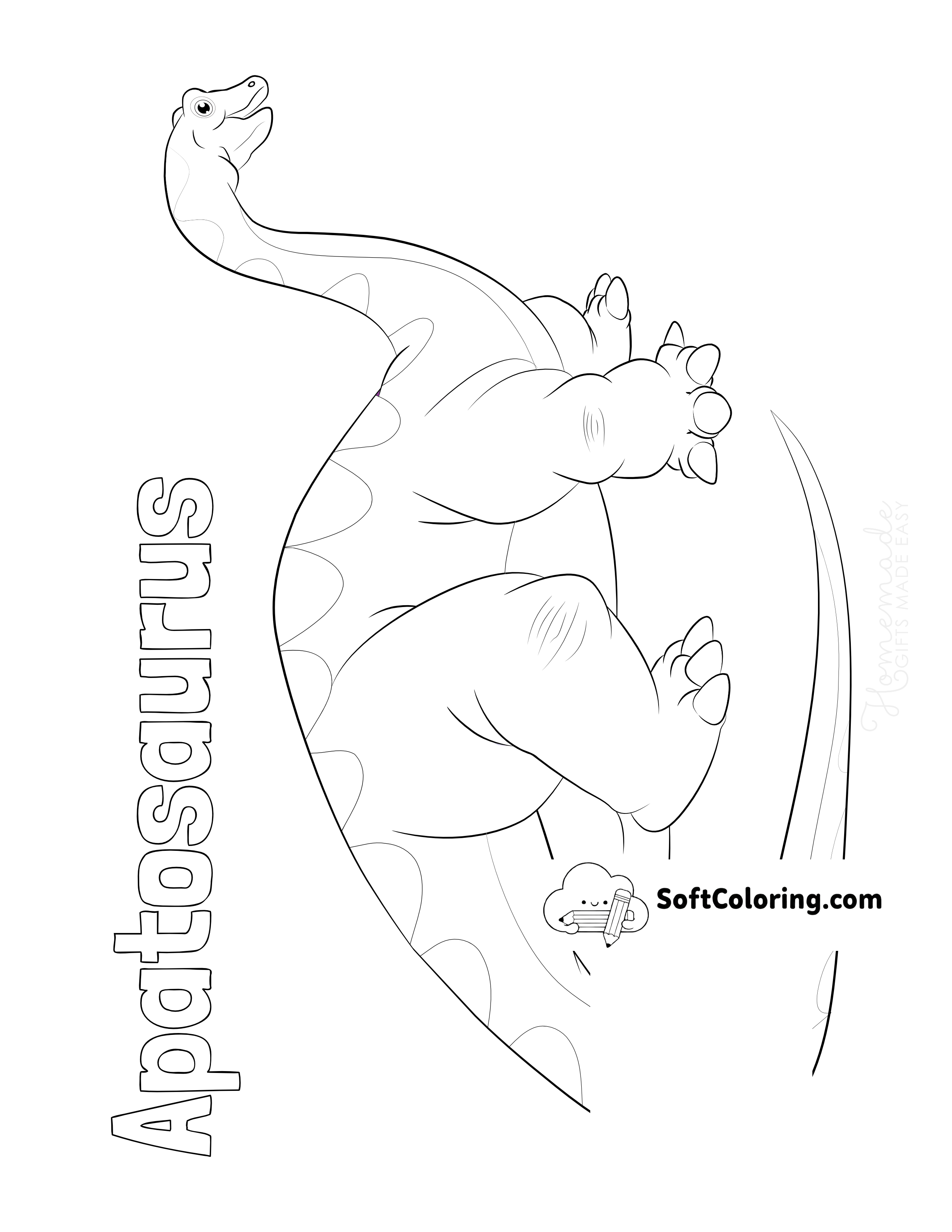 Apatosaurus Coloring Page with Name