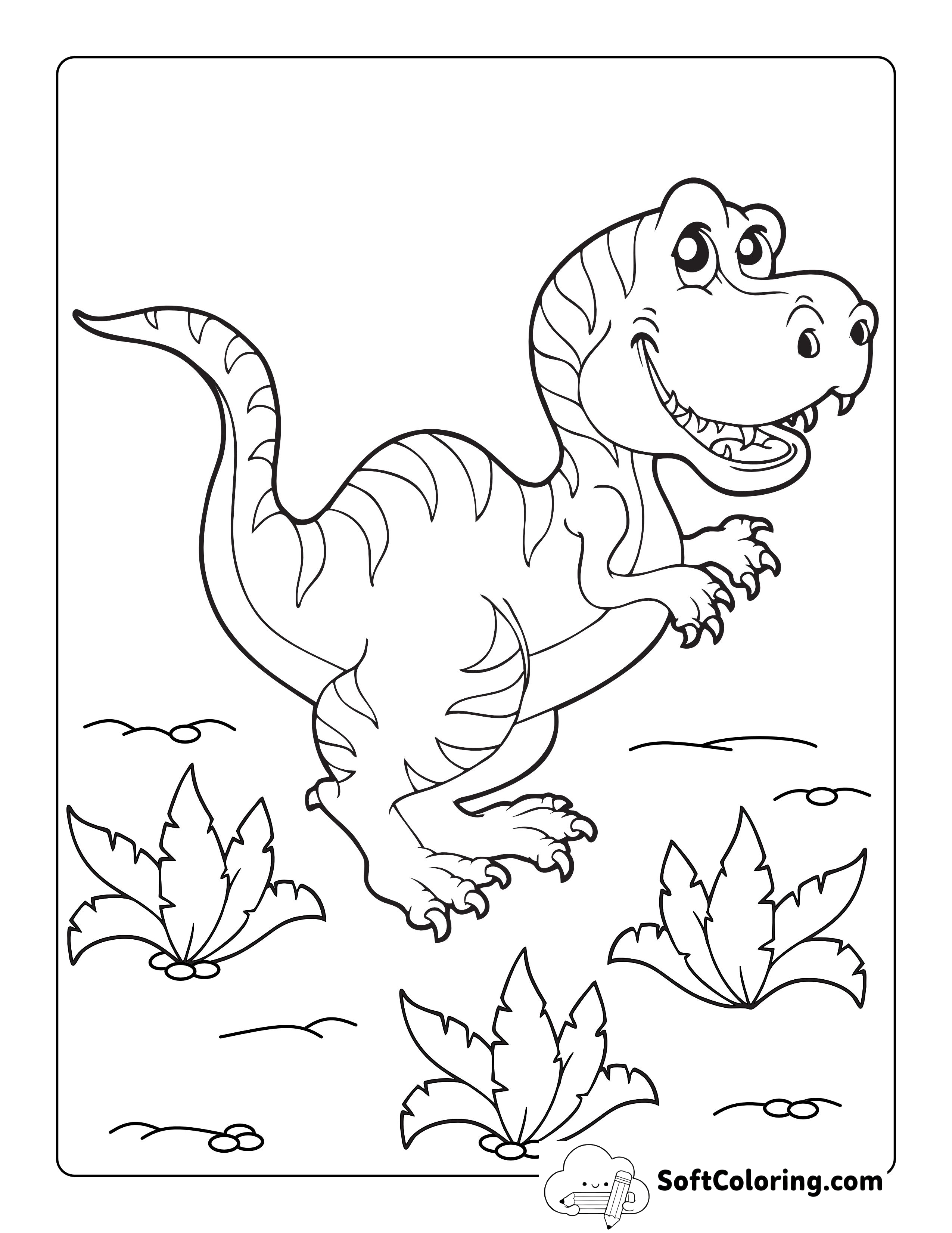Cartoon Megalosaurus Coloring Page