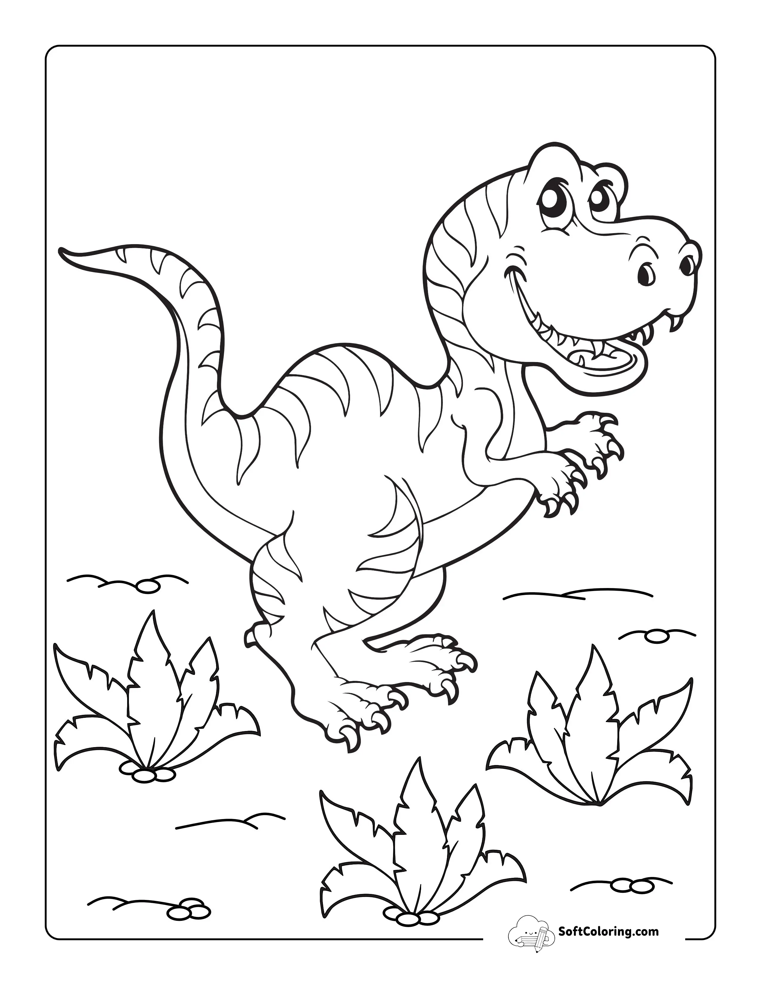 Cartoon Megalosaurus Coloring Page