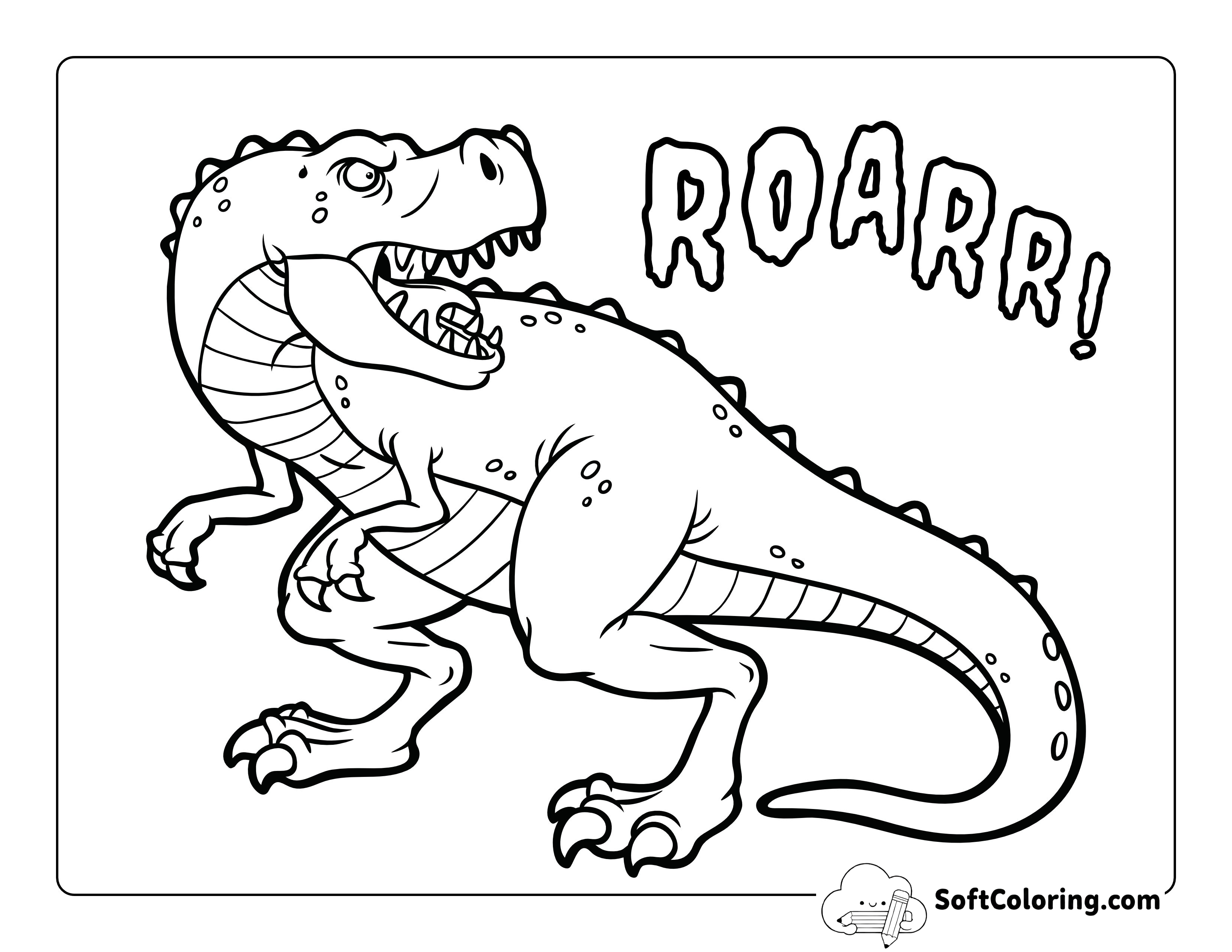 Fierce Tyrannosaurus Coloring Page