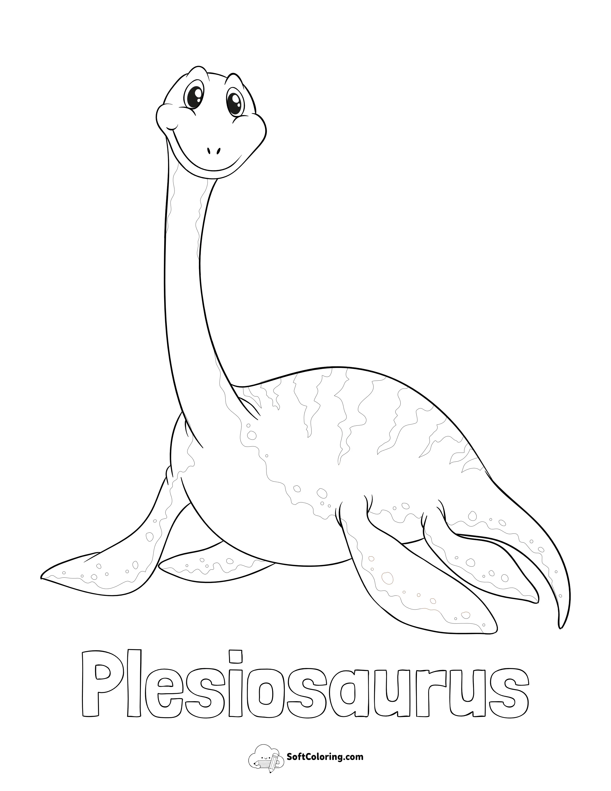 Plesiosaurus Coloring Page With Name