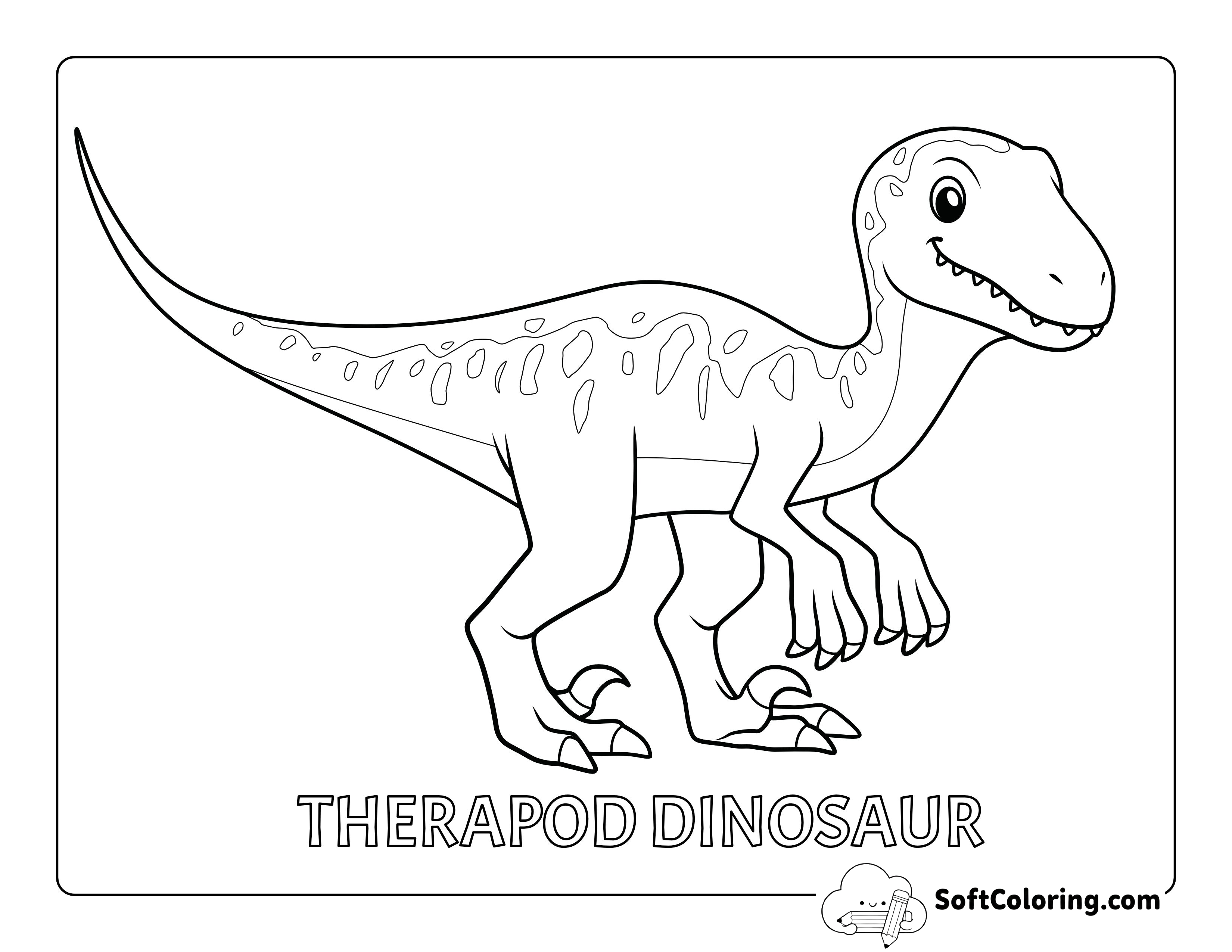 Theropod Dinosaur Coloring Page