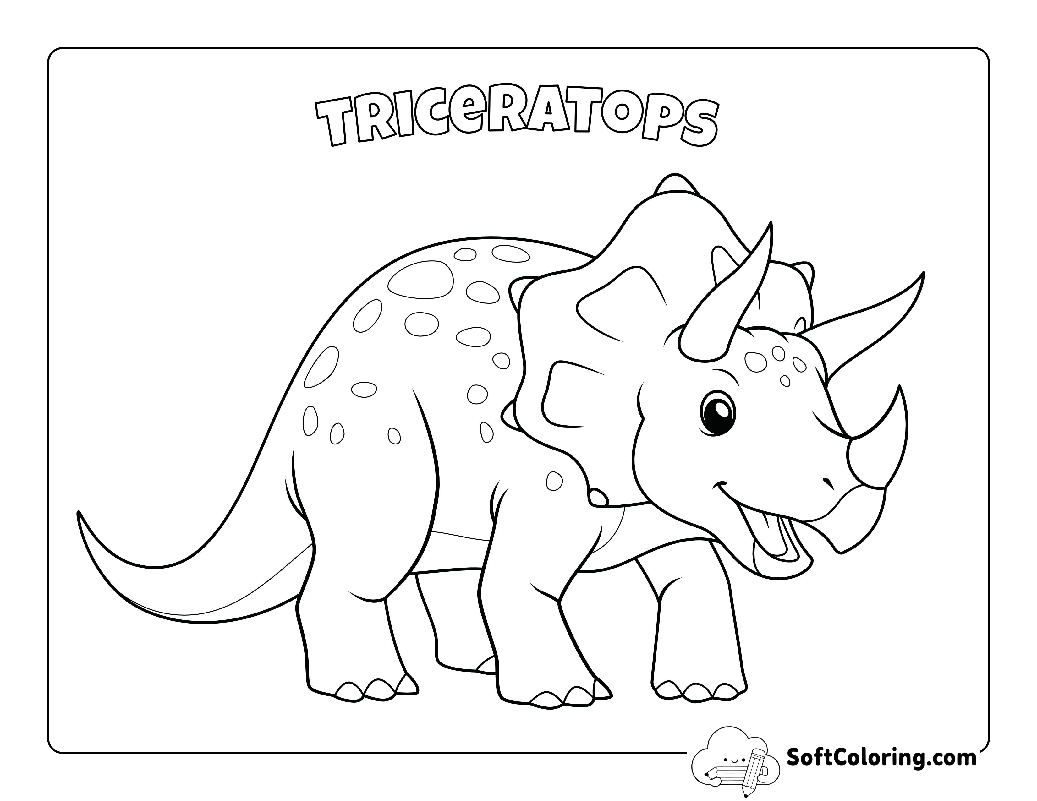 Triceratops Coloring Page