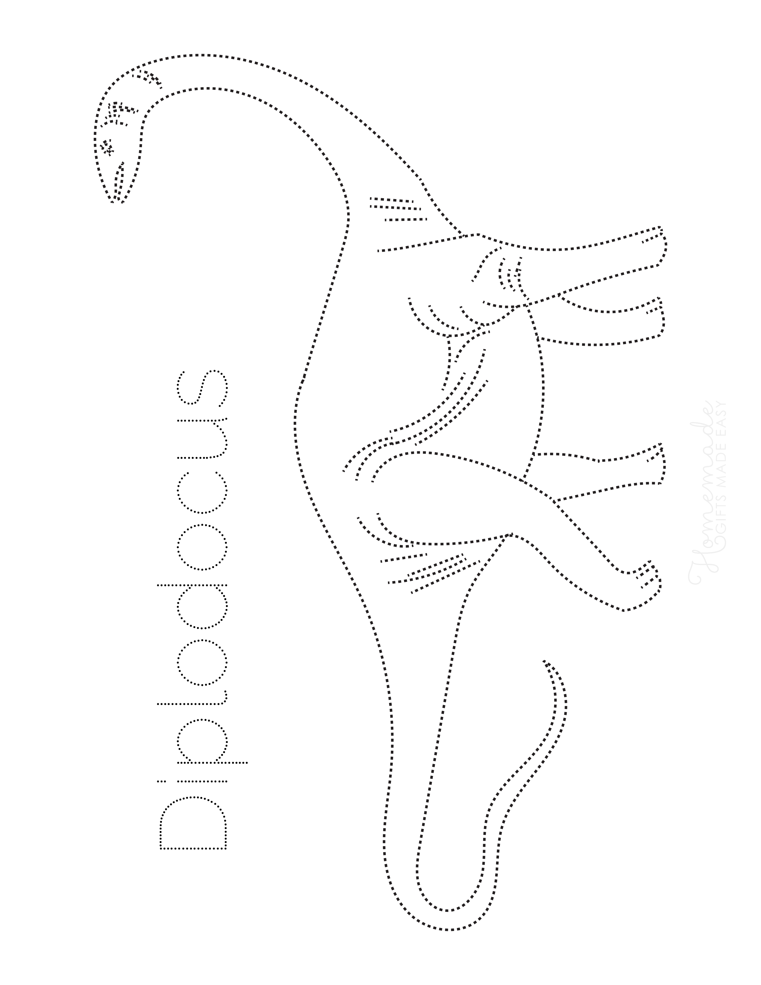 Diplodocus Picture to Trace