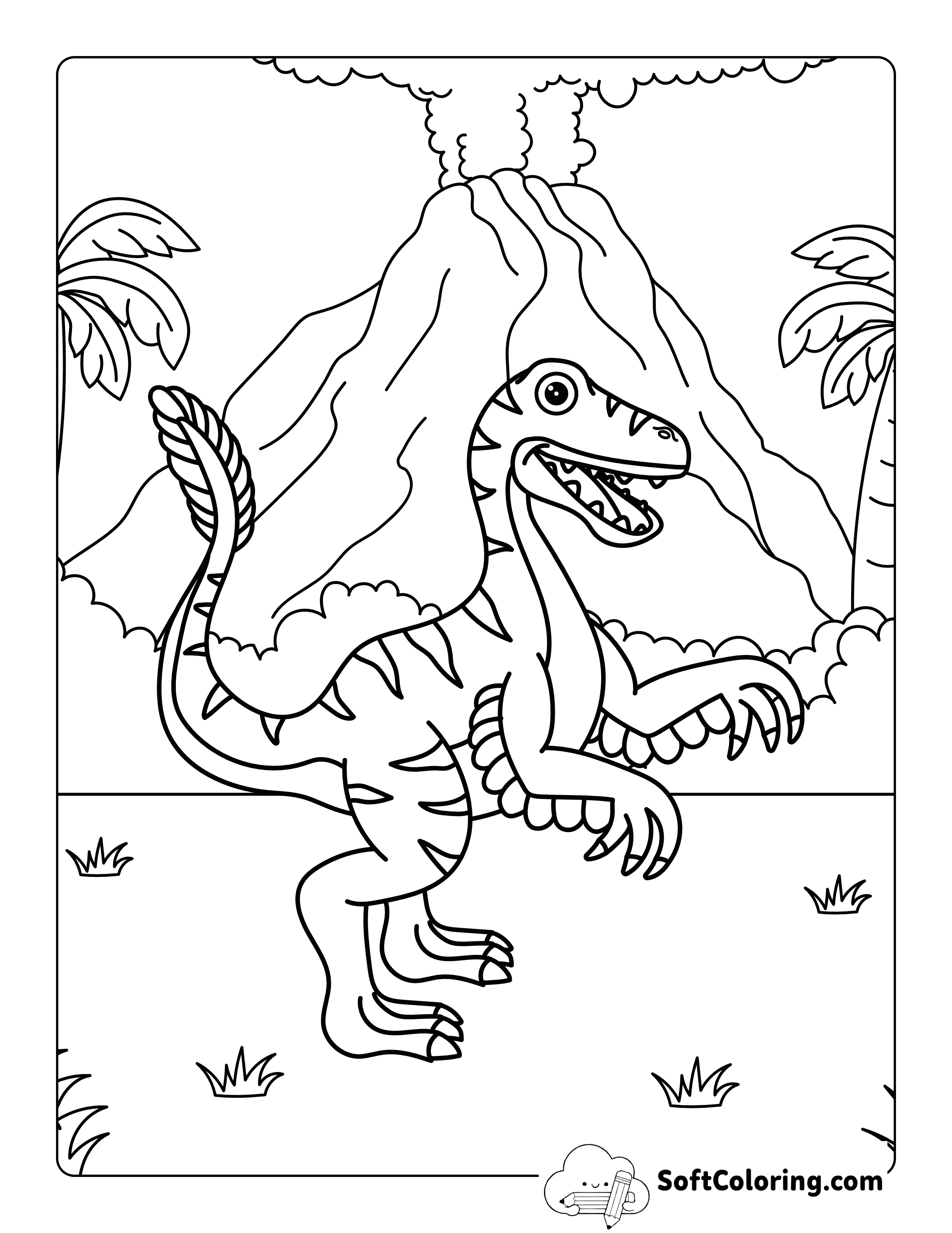 *NEW* Velociraptor Dinosaur Coloring Sheet