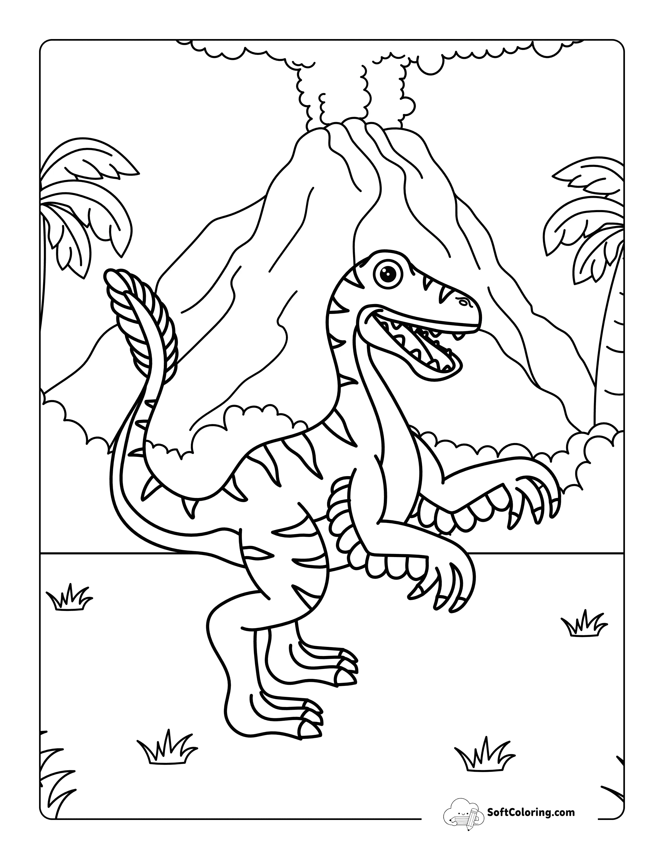 *New* Velociraptor Dinosaur Coloring Sheet