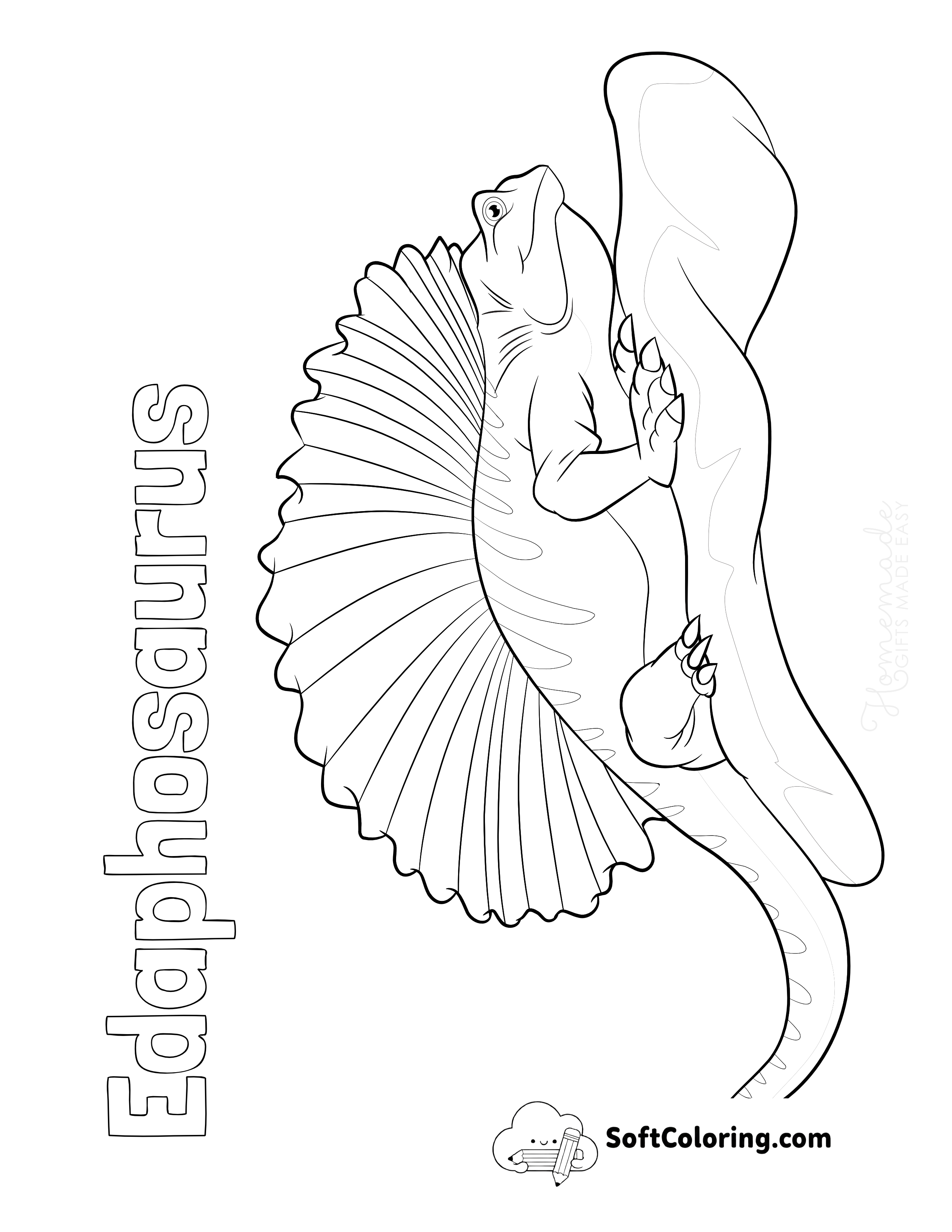 Edaphosaurus Coloring Sheet with Name