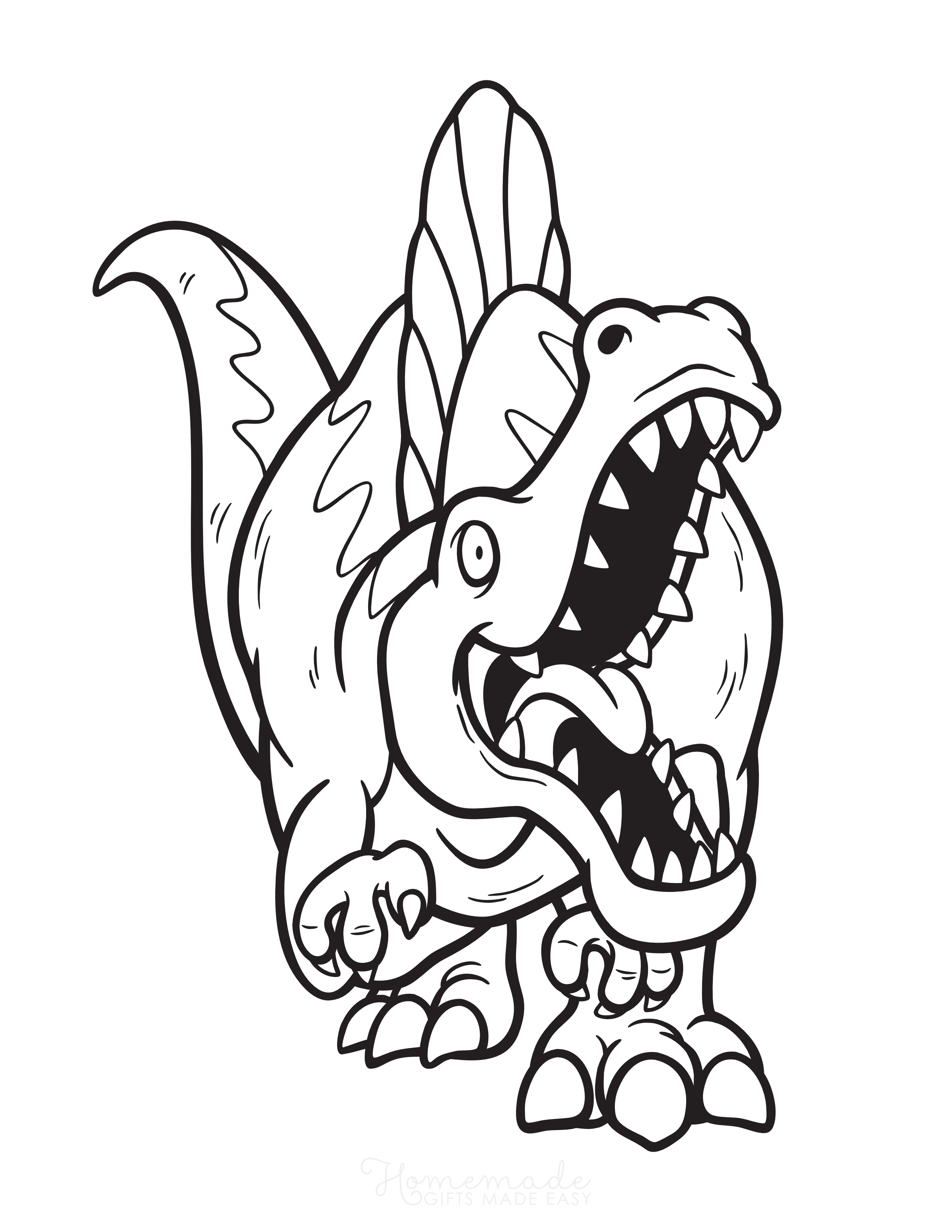 Fierce Spinosaurus Coloring Page