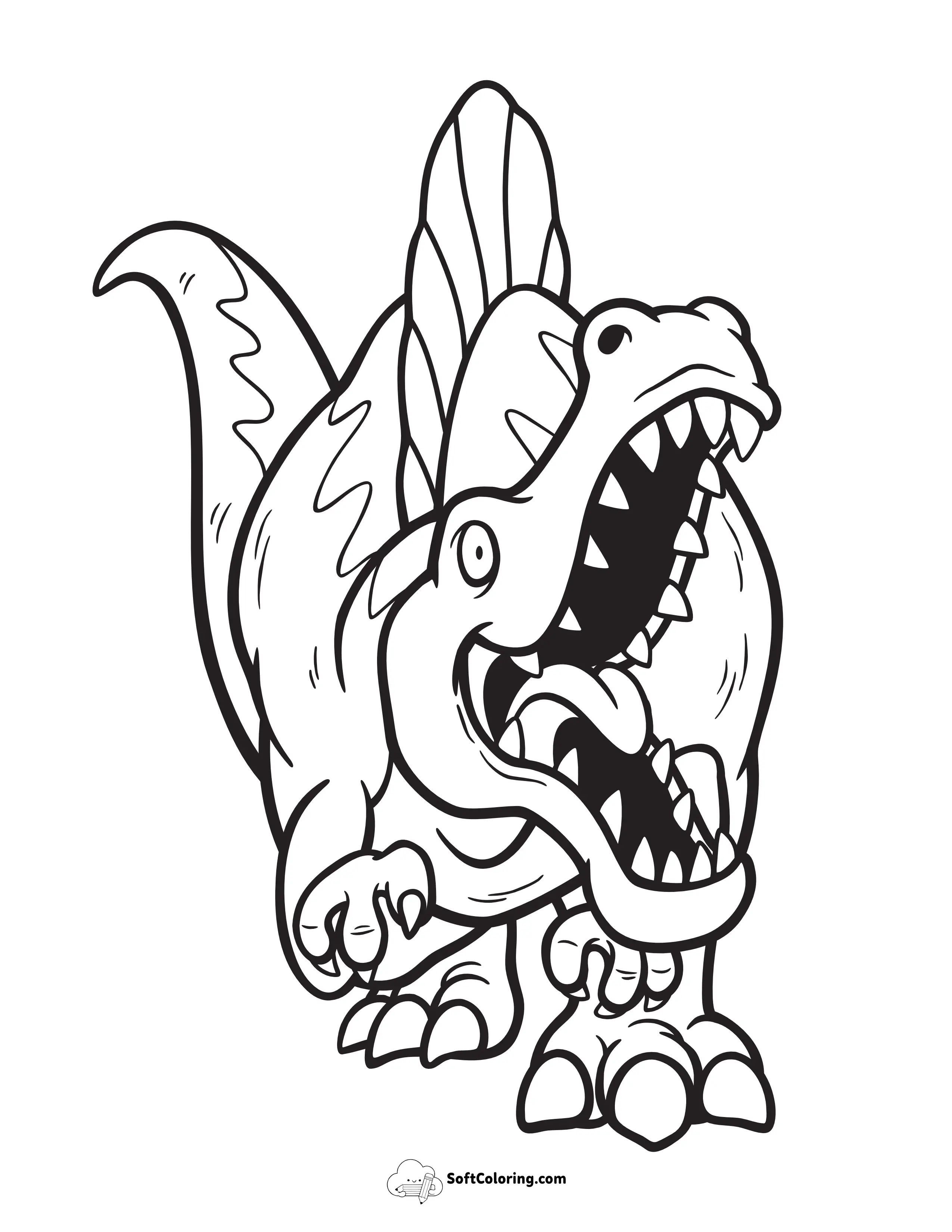 Fierce Spinosaurus Coloring Page