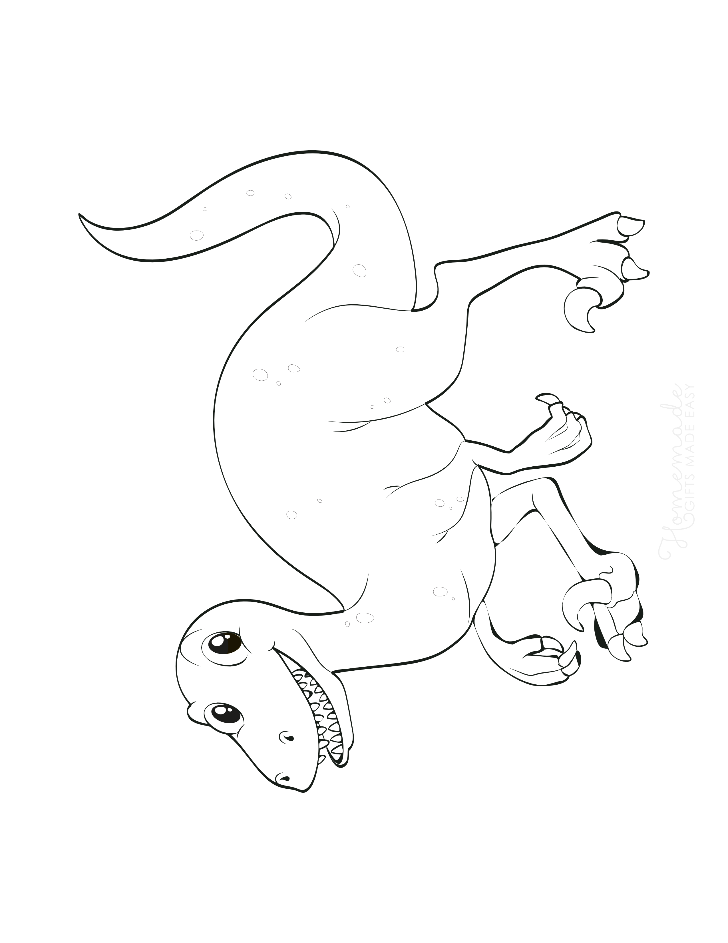 Friendly Dinosaur Coloring Sheet
