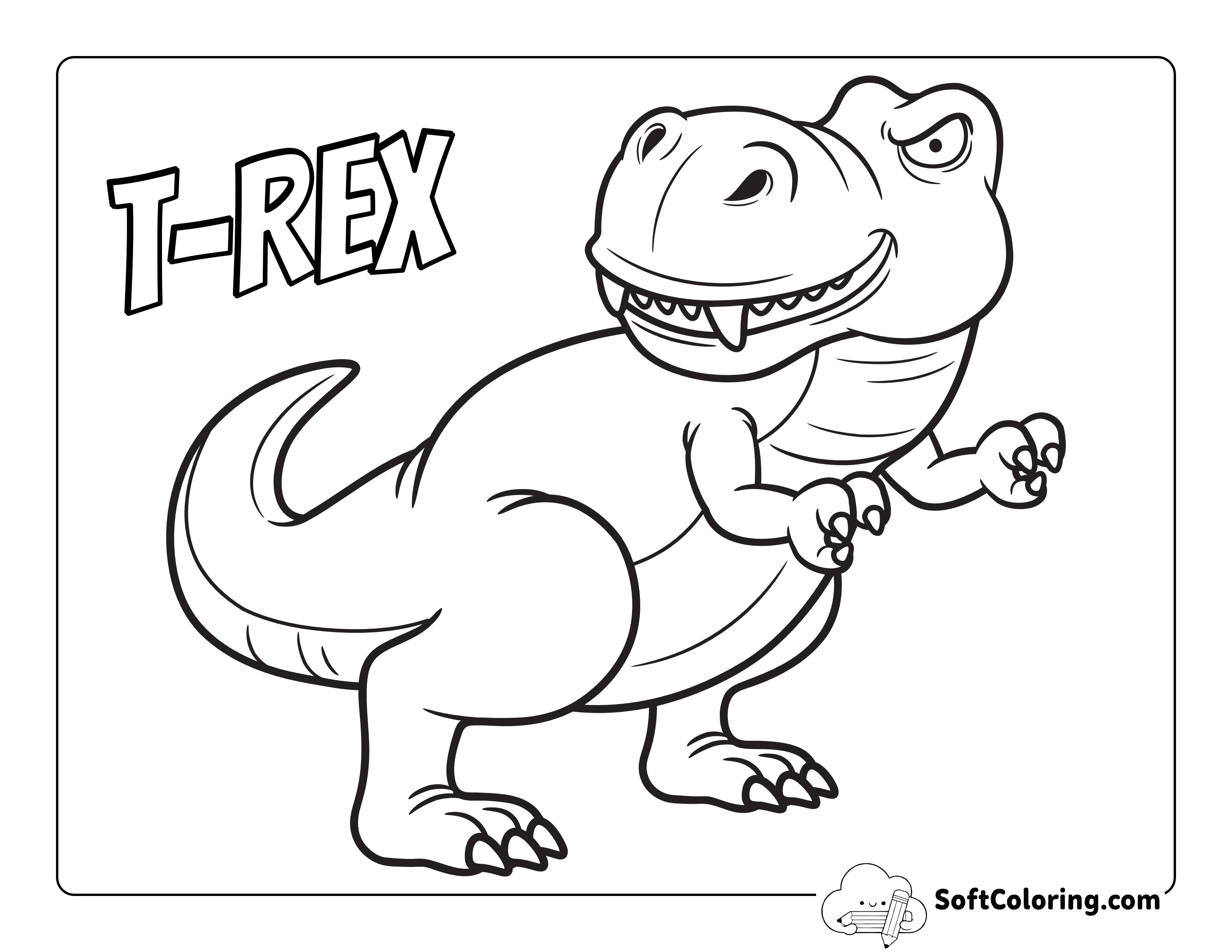 Mean Tyrannosaurus Rex Picture for Toddlers