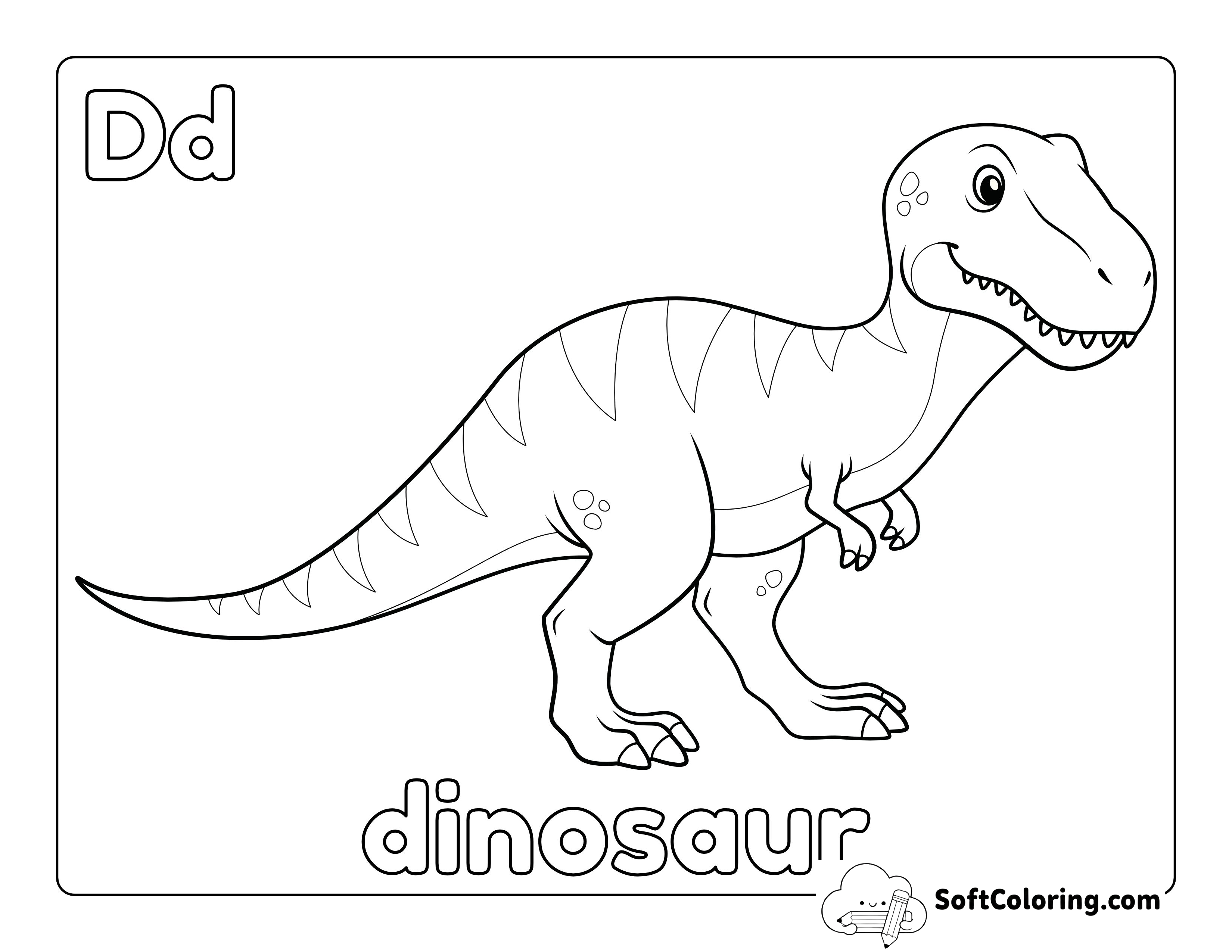Megalosaurus Easy Dinosaur Coloring Page