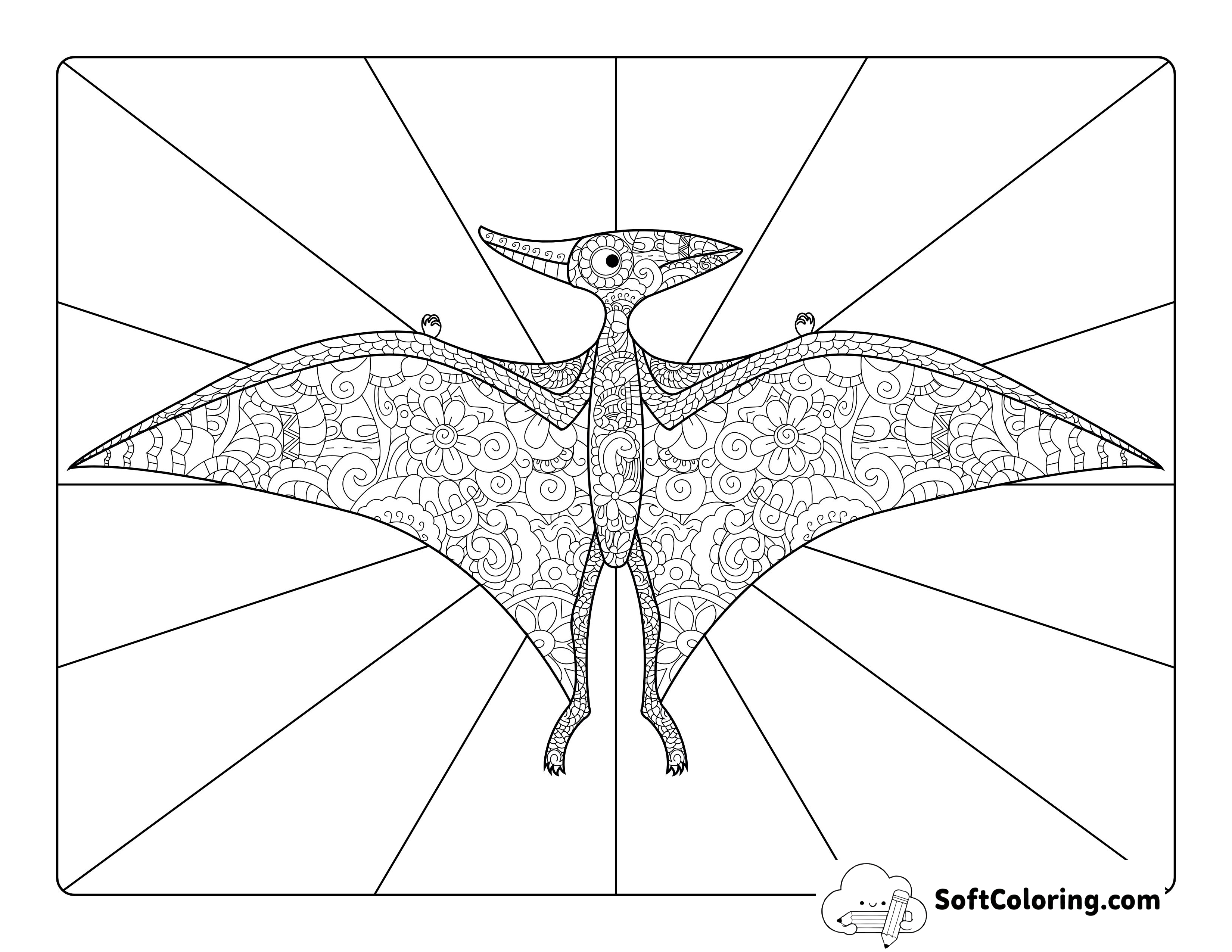 Pteranodon Coloring Page for Adults