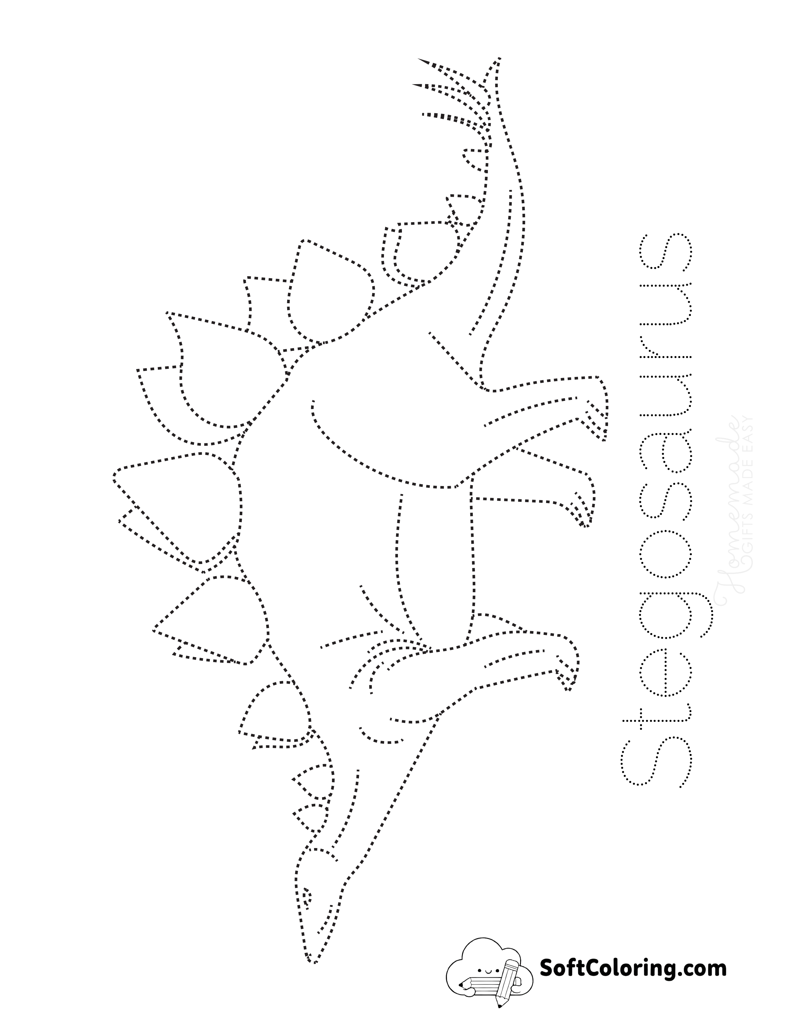 Stegosaurus Dinosaur Tracing Picture