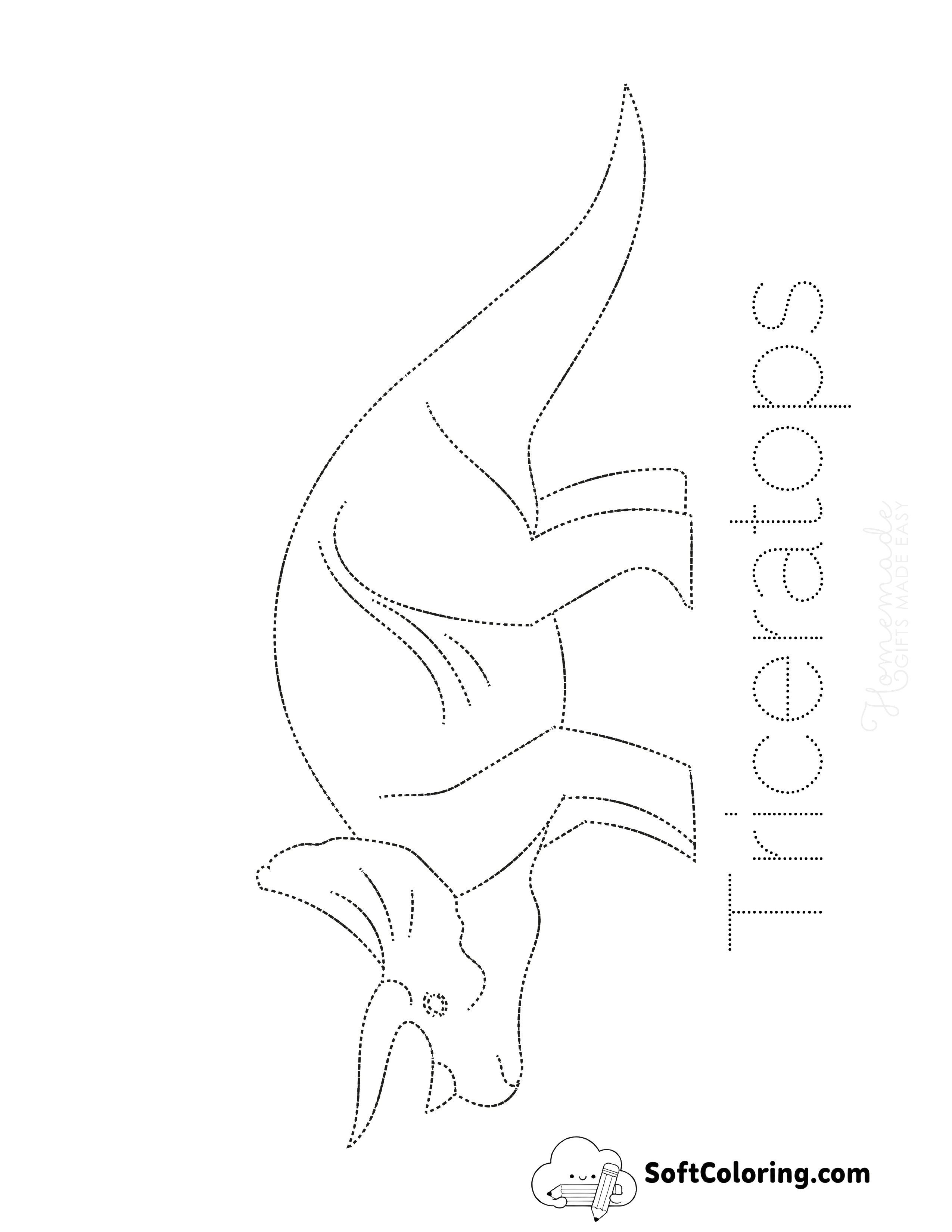 Triceratops Picture to Trace