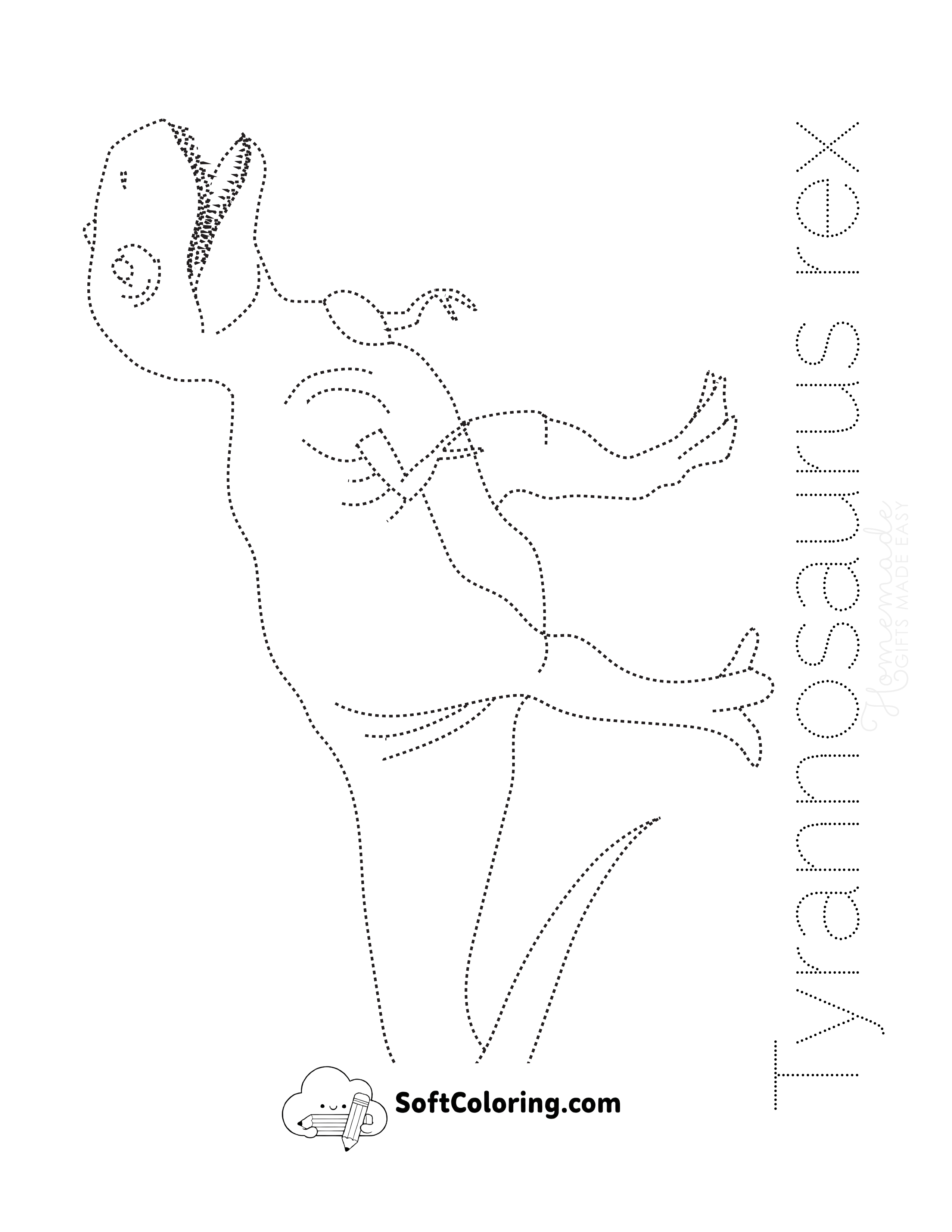 Tyrannosaurus Dinosaur Tracing Picture