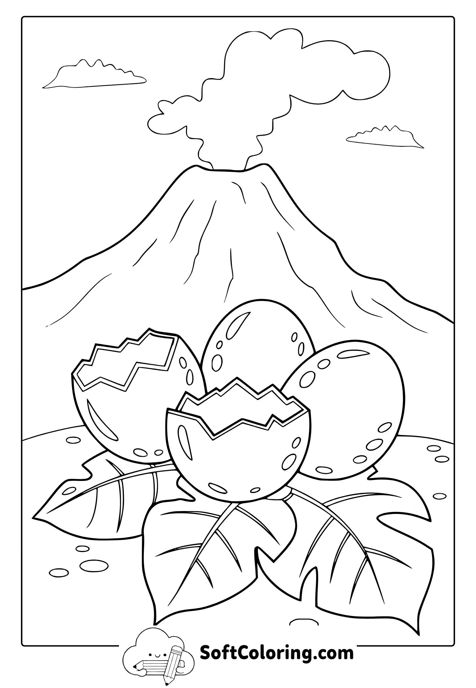 dinosaur egg coloring page