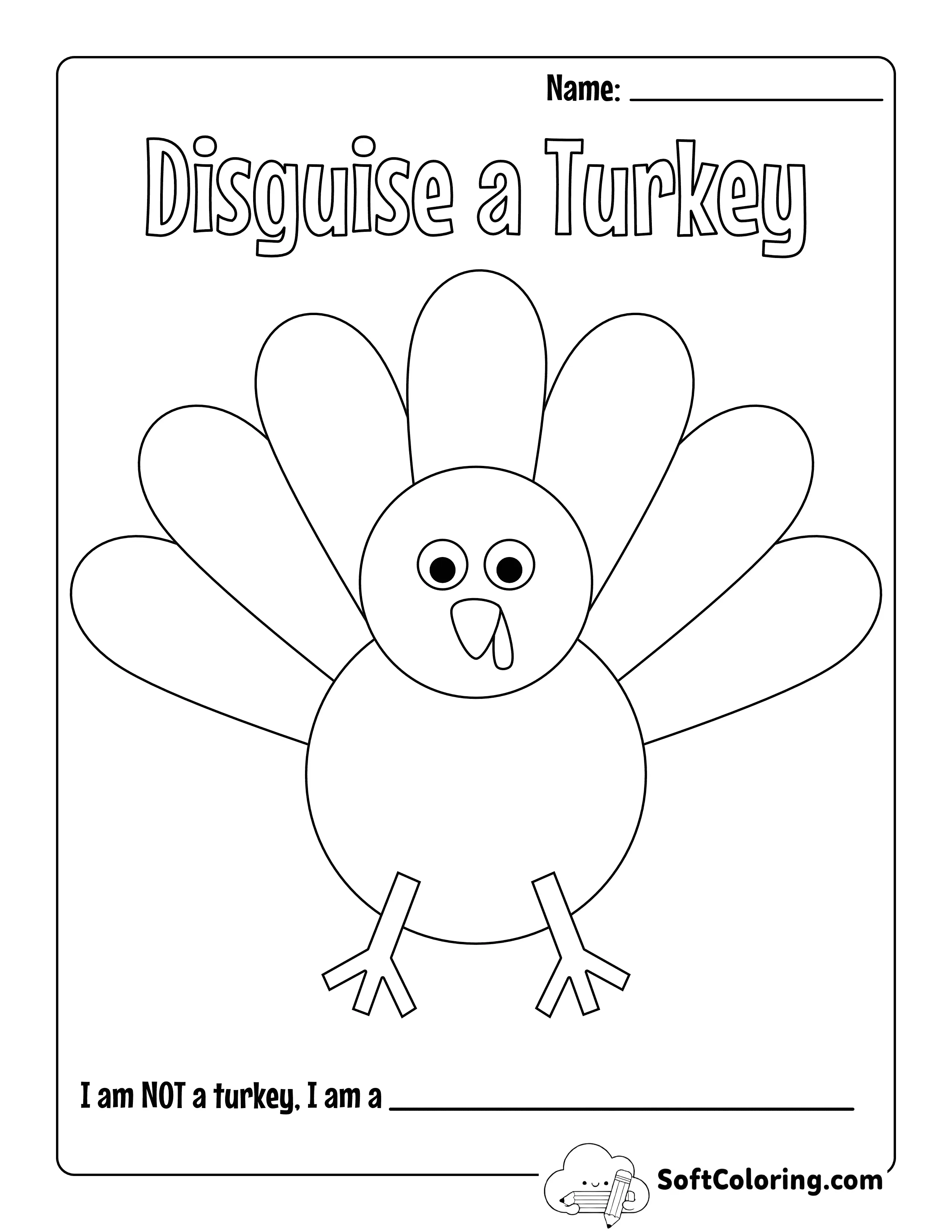 Easy Disguise A Turkey Printable