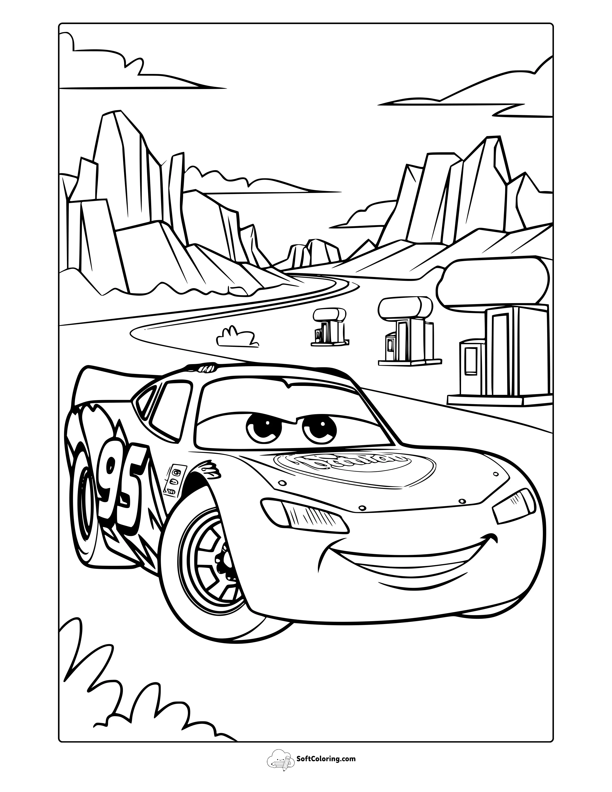 Disney Cars Coloring Page