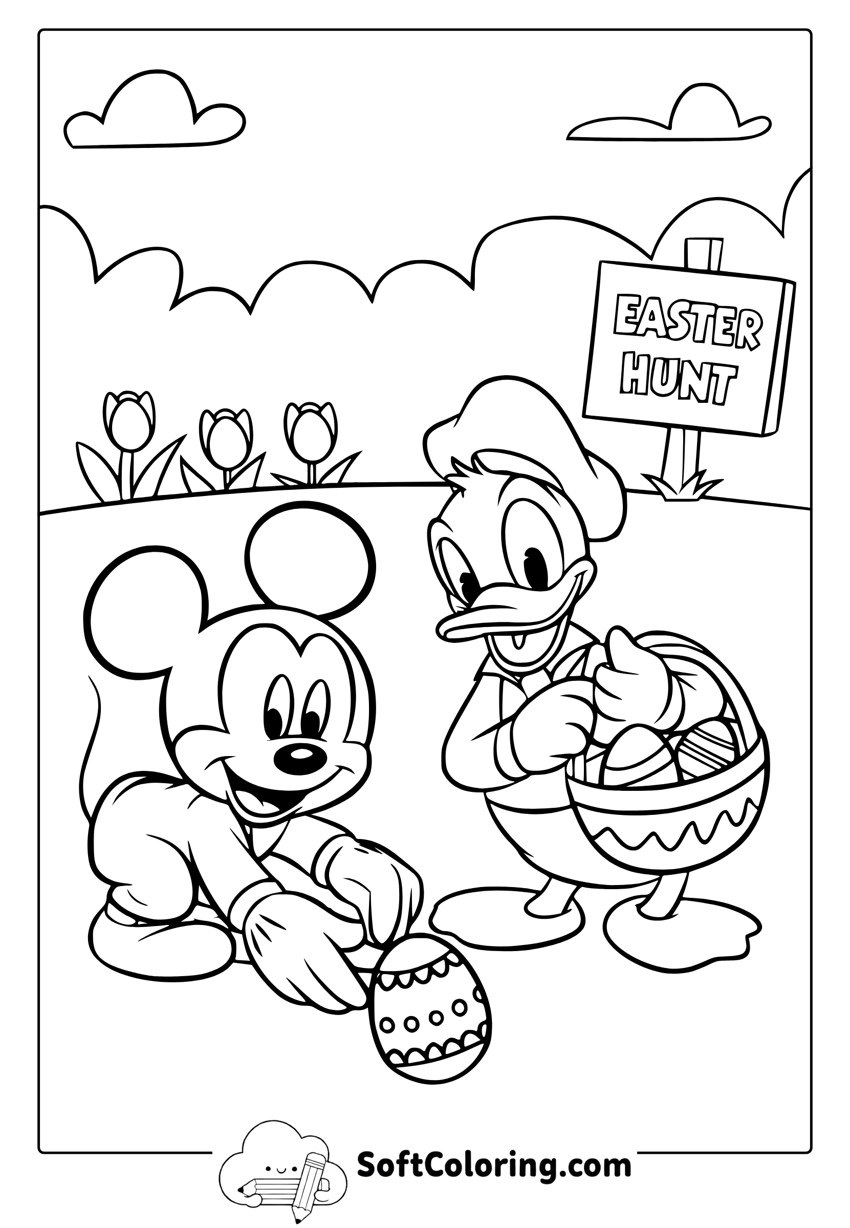 Disney Easter Day Coloring Page