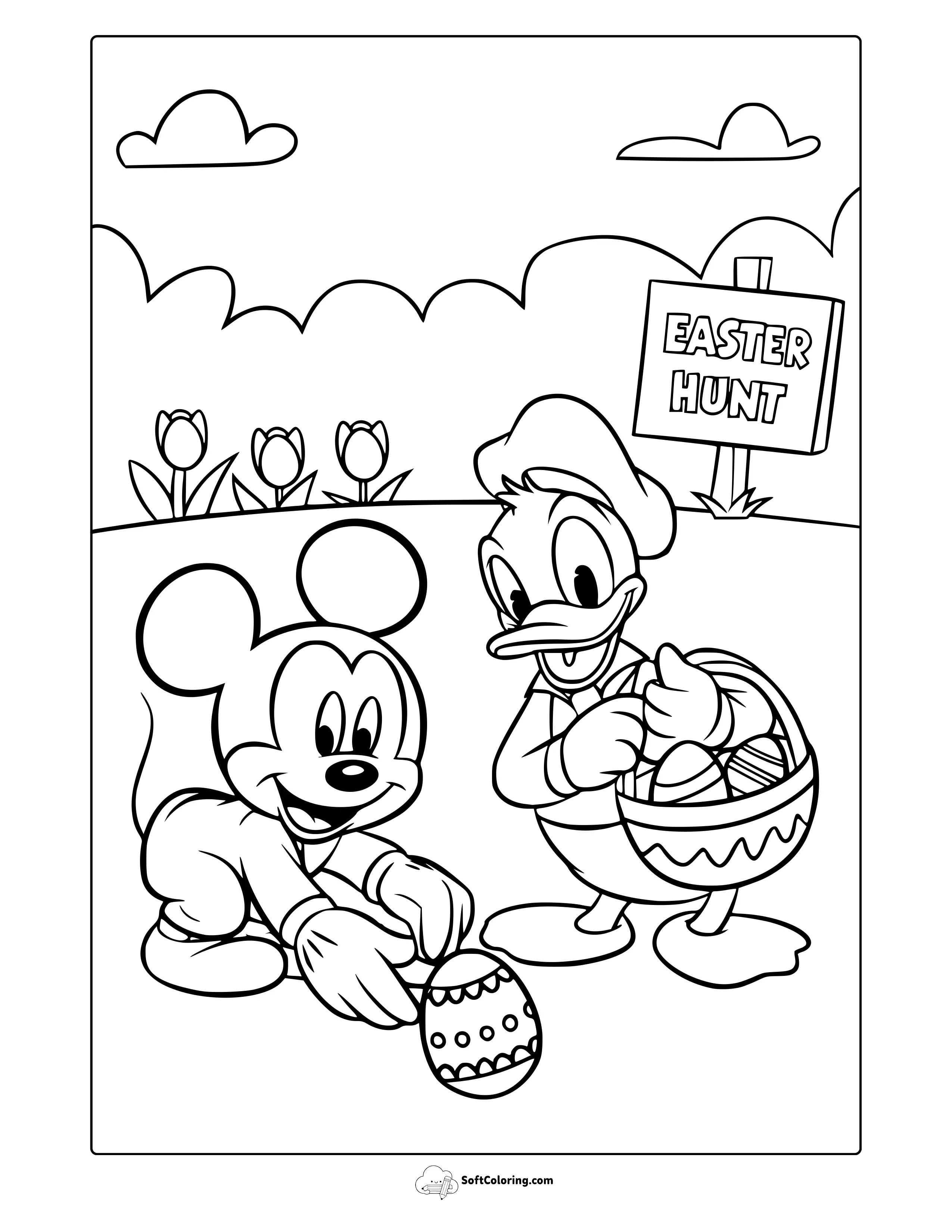 Disney Easter Day Coloring Page