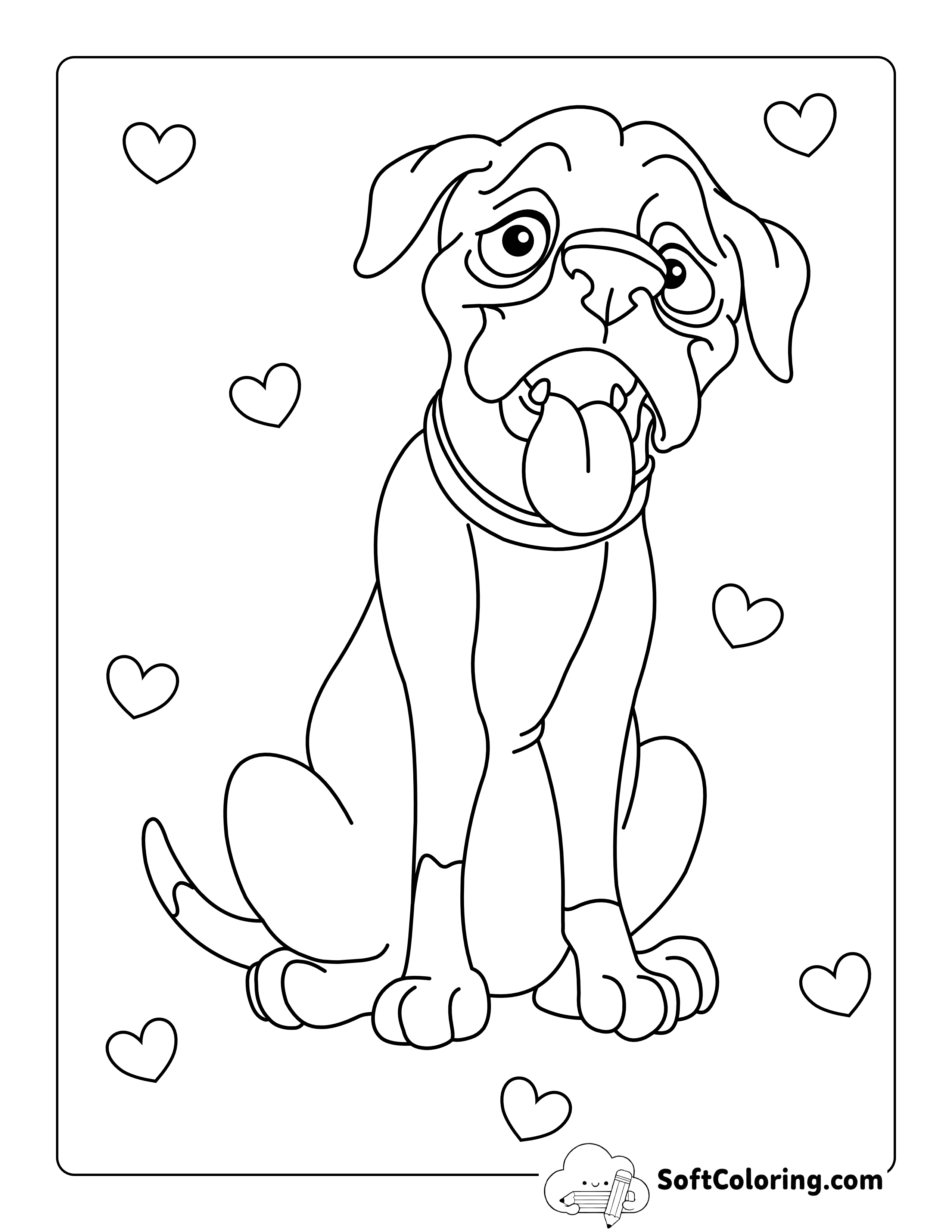 Boxer Cartoon Picture to Color