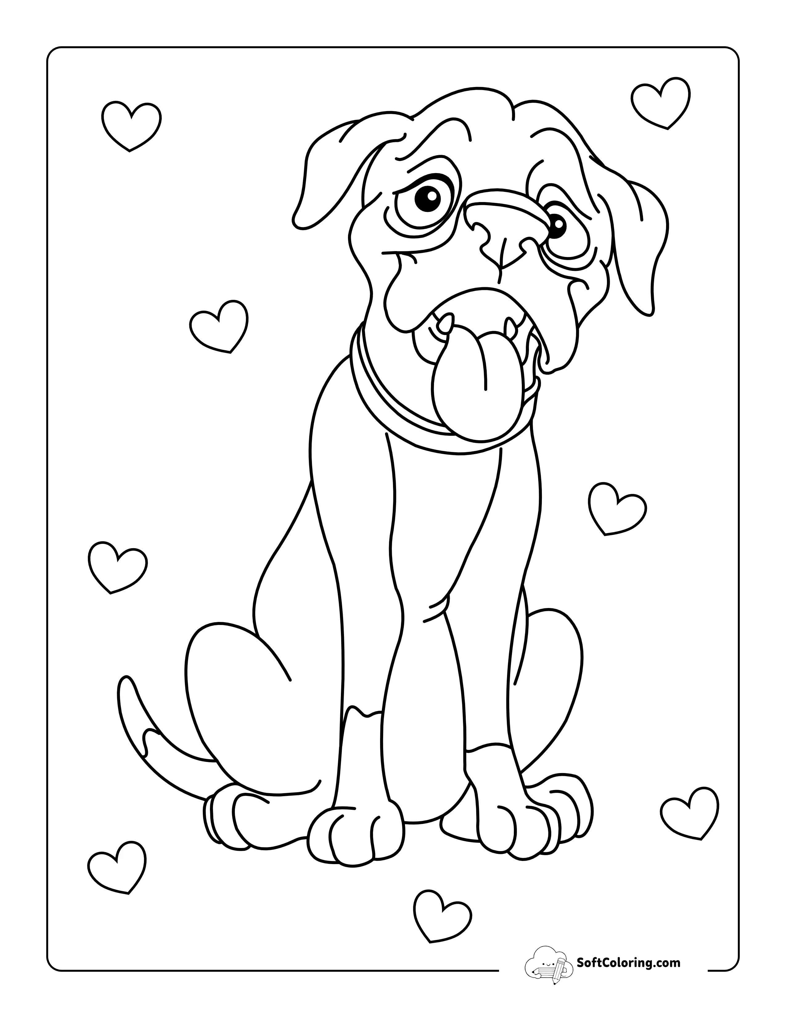 Boxer Cartoon Picture To Color