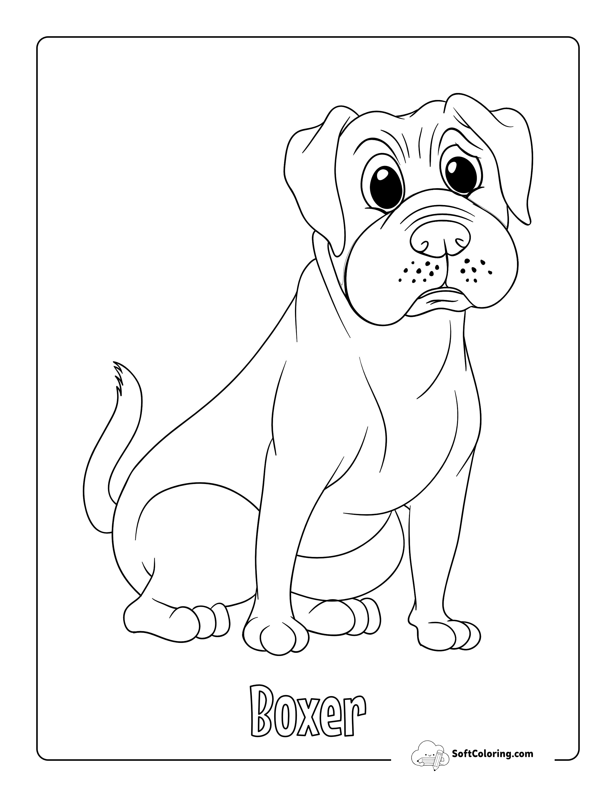 Boxer Coloring Page