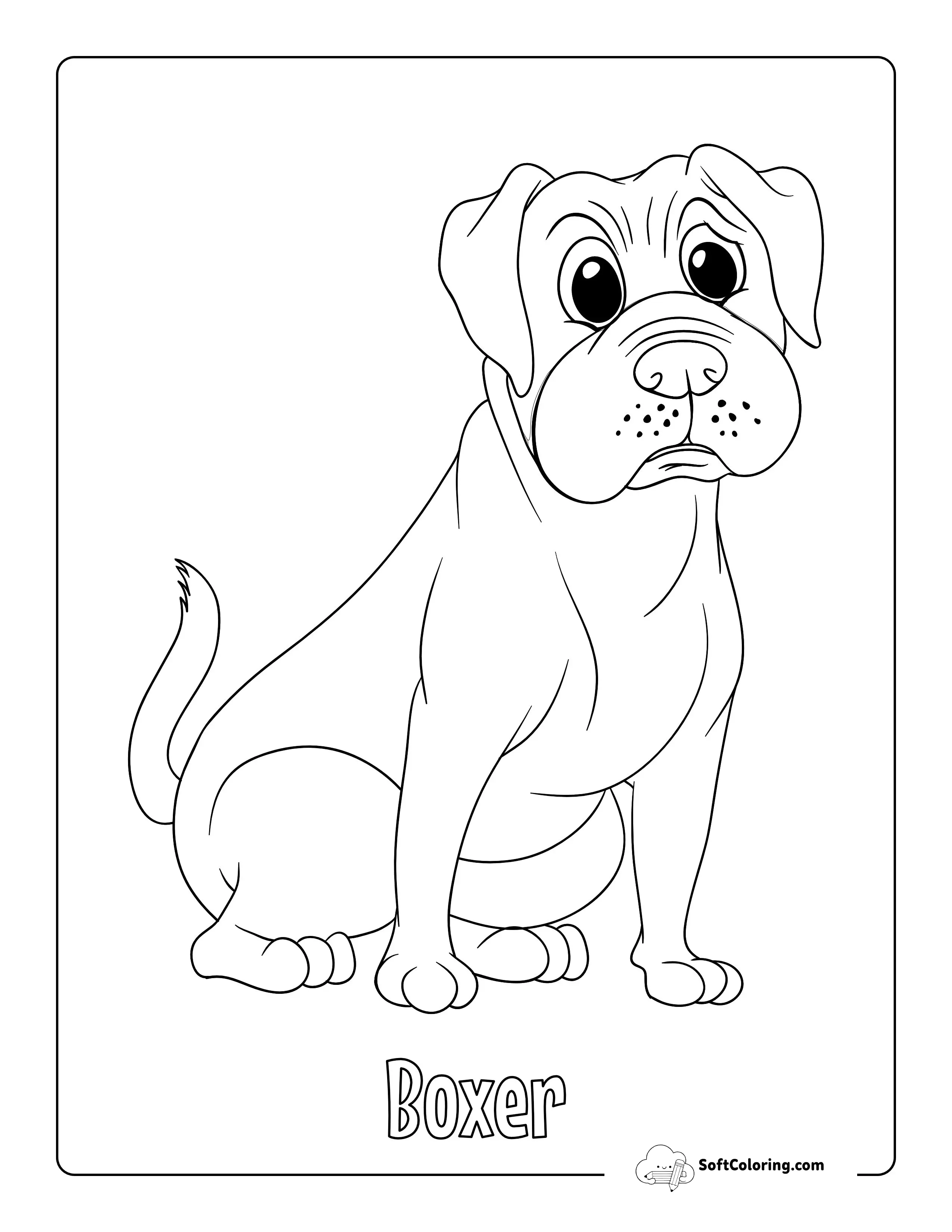 Boxer Coloring Page