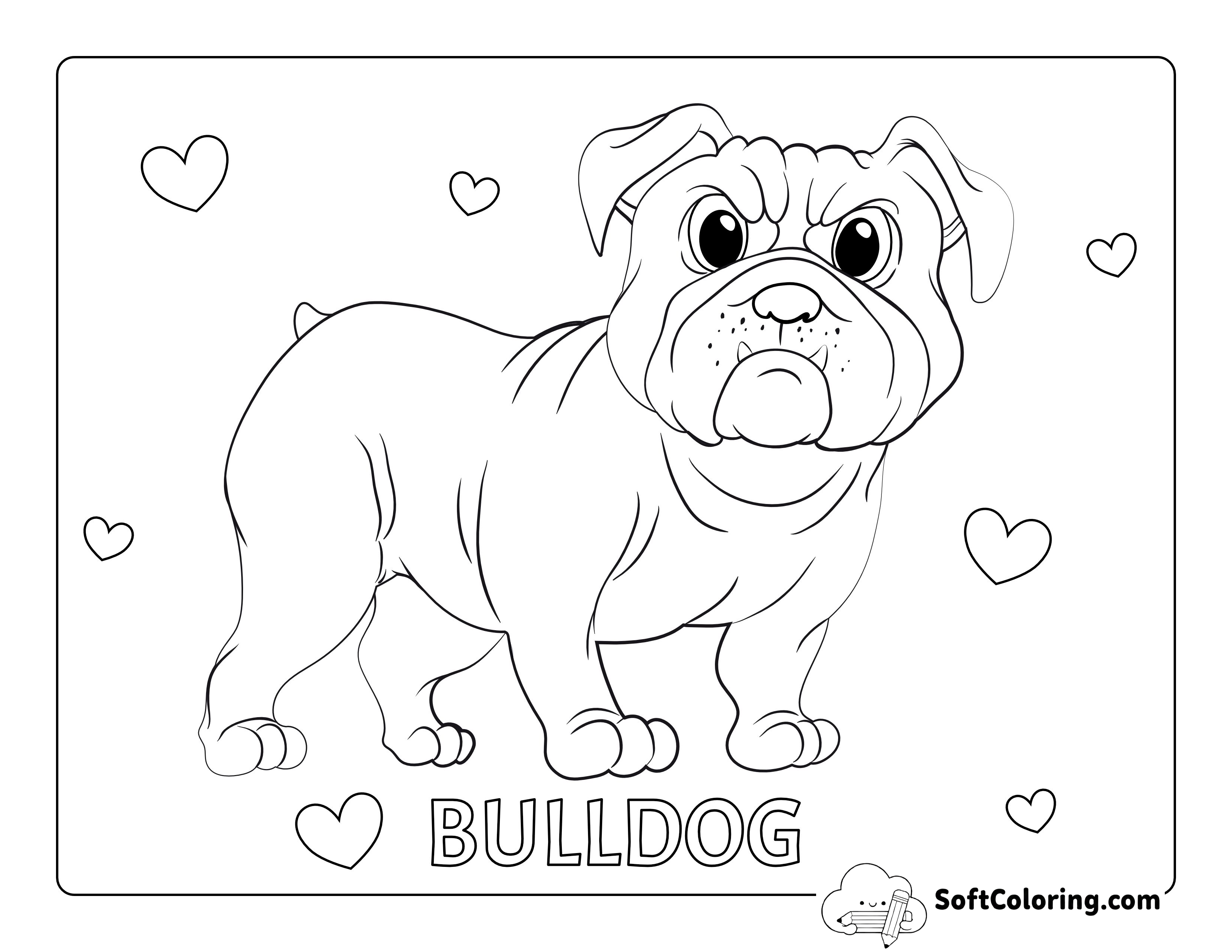 Bulldog Coloring Page