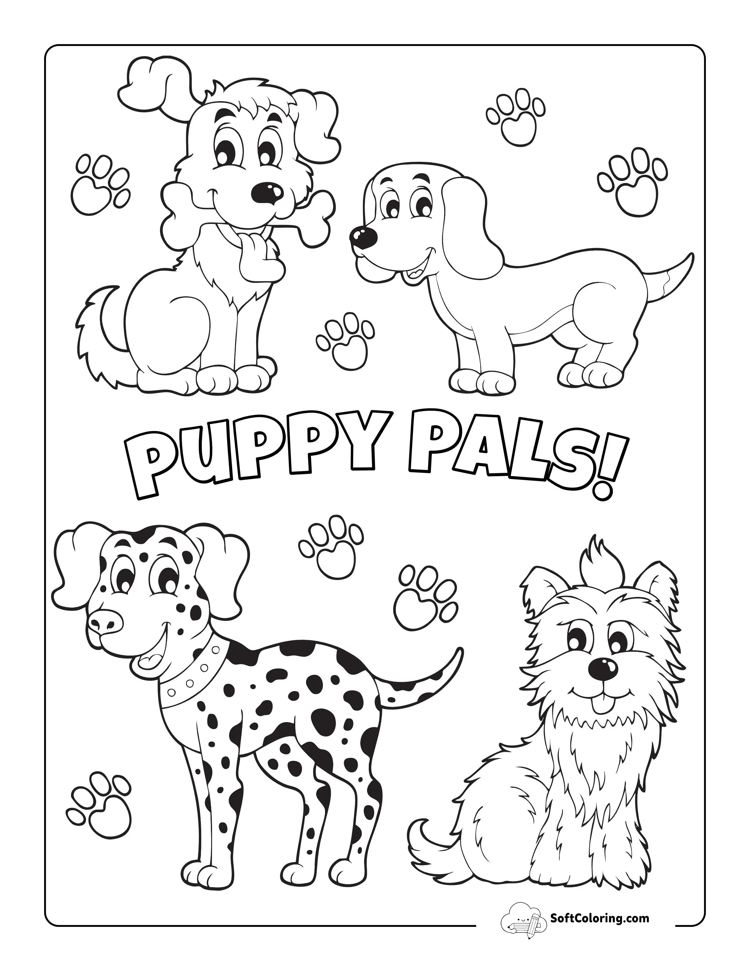 4 Breeds Of Dogs To Color In