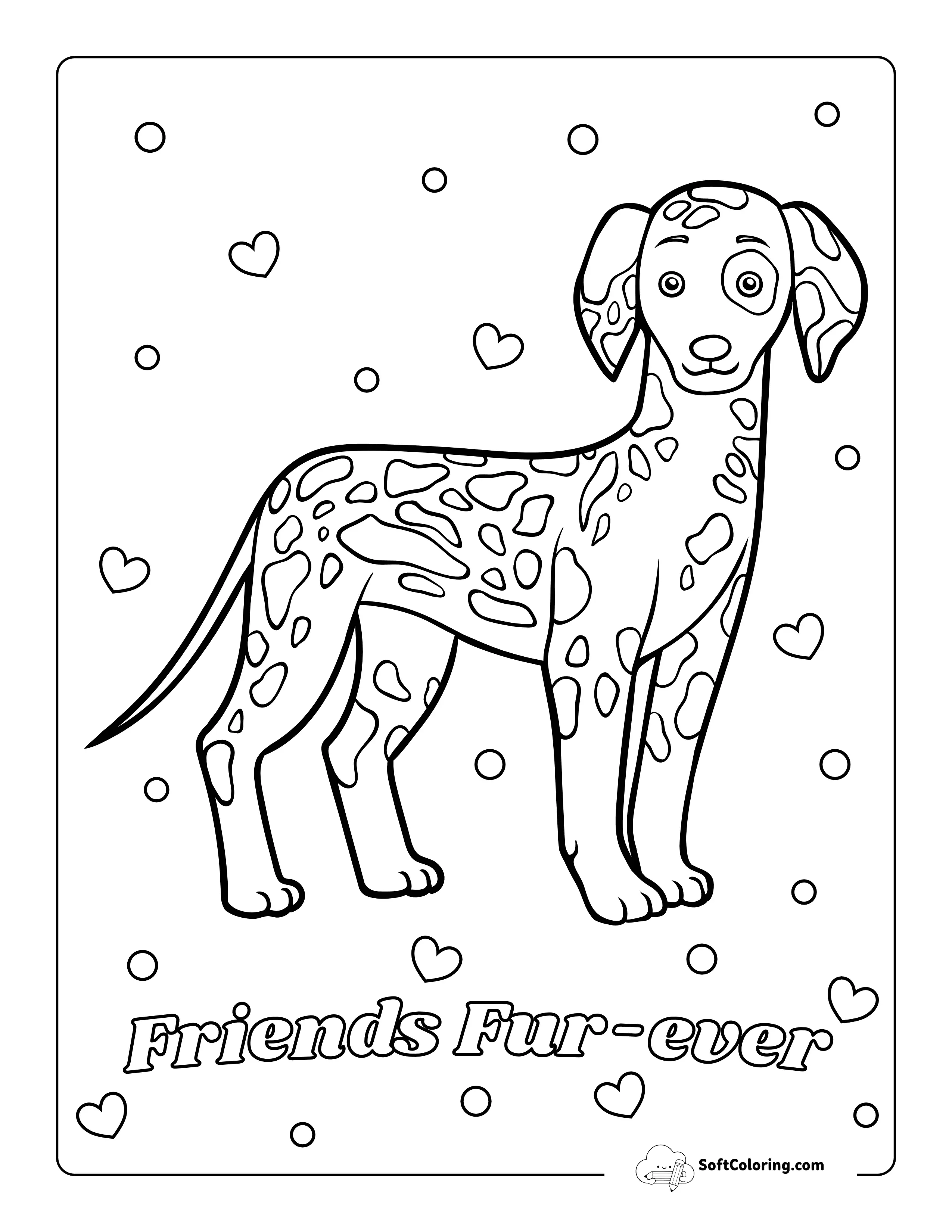 Dalmatian Outline To Color