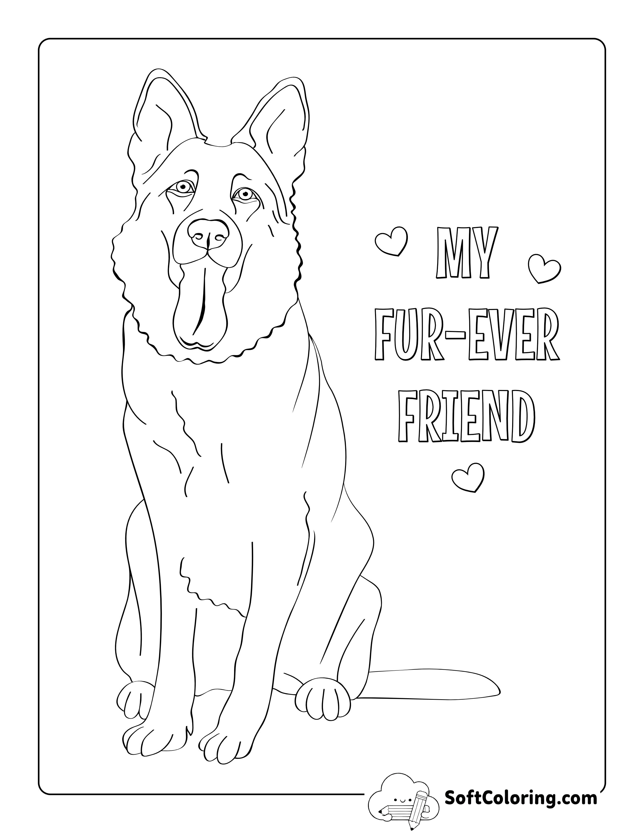 German Shepherd Dog Outline