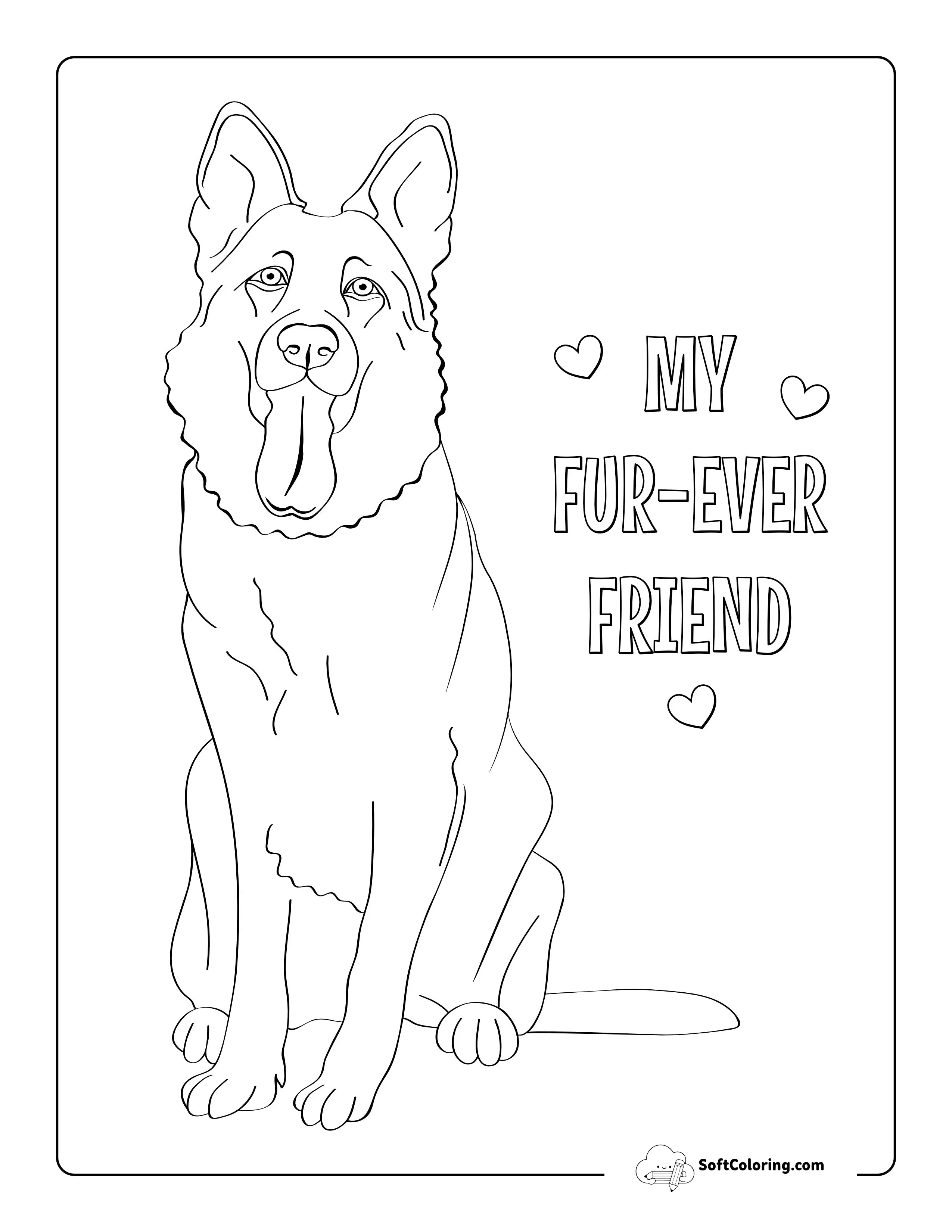 German Shepherd Dog Outline