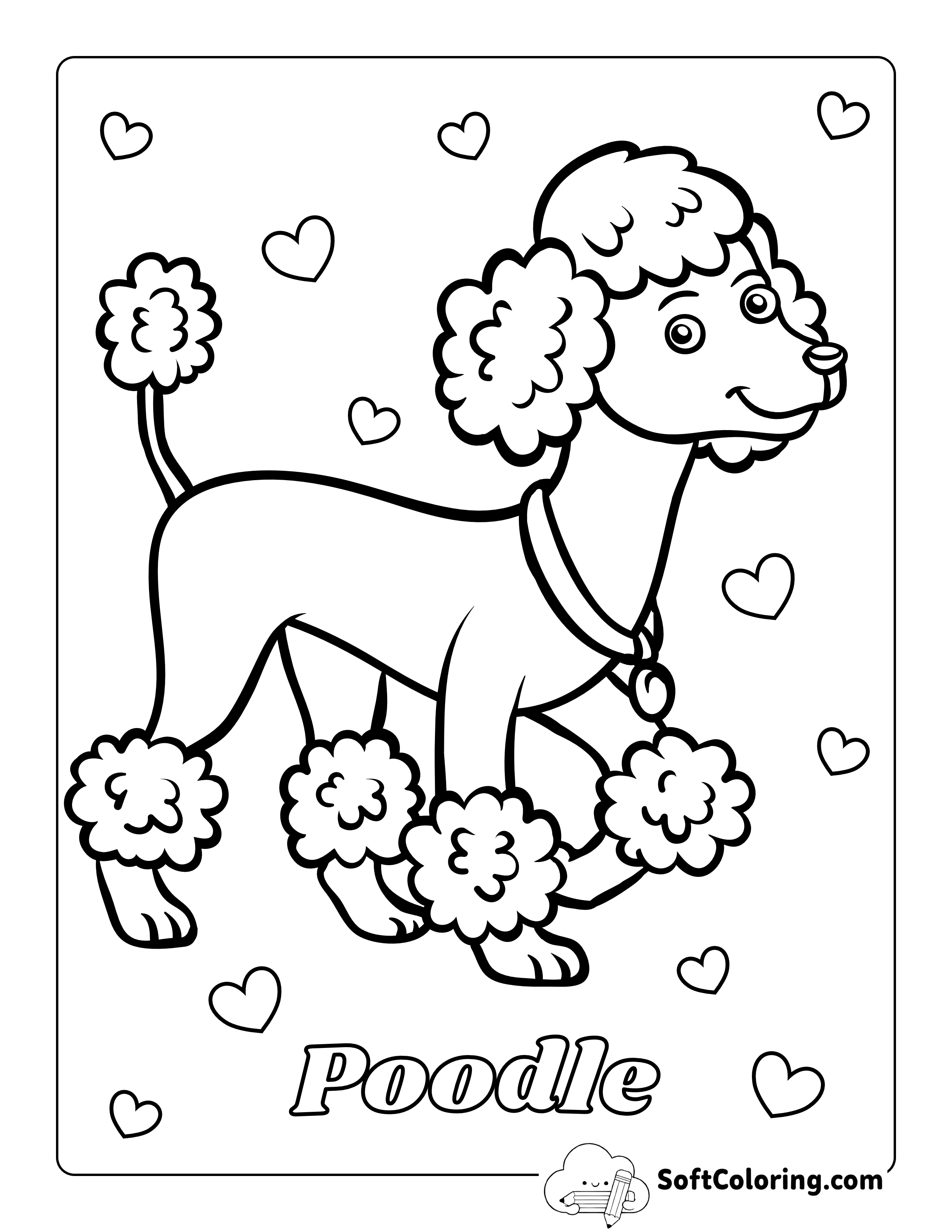 Poodle Coloring Sheet