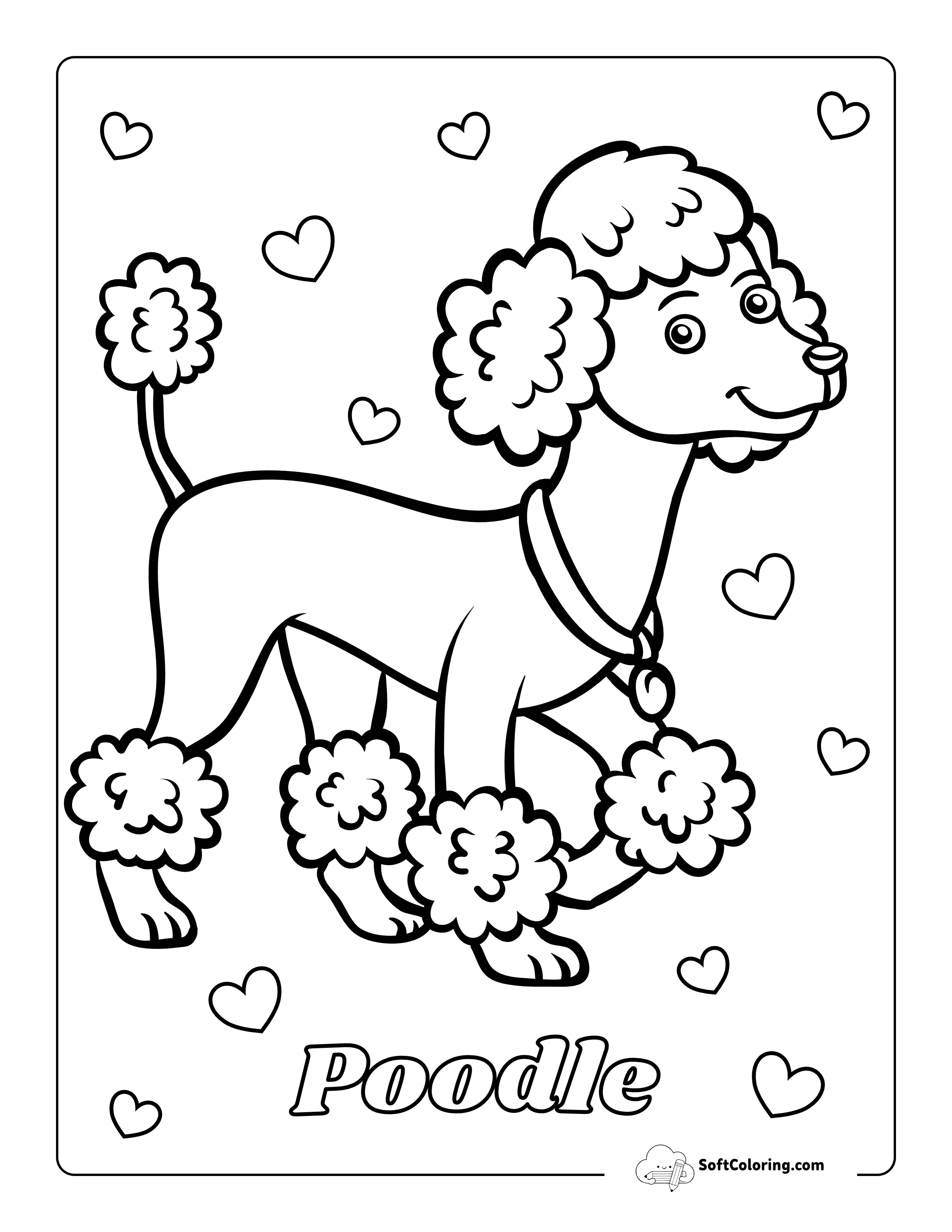 Poodle Coloring Sheet