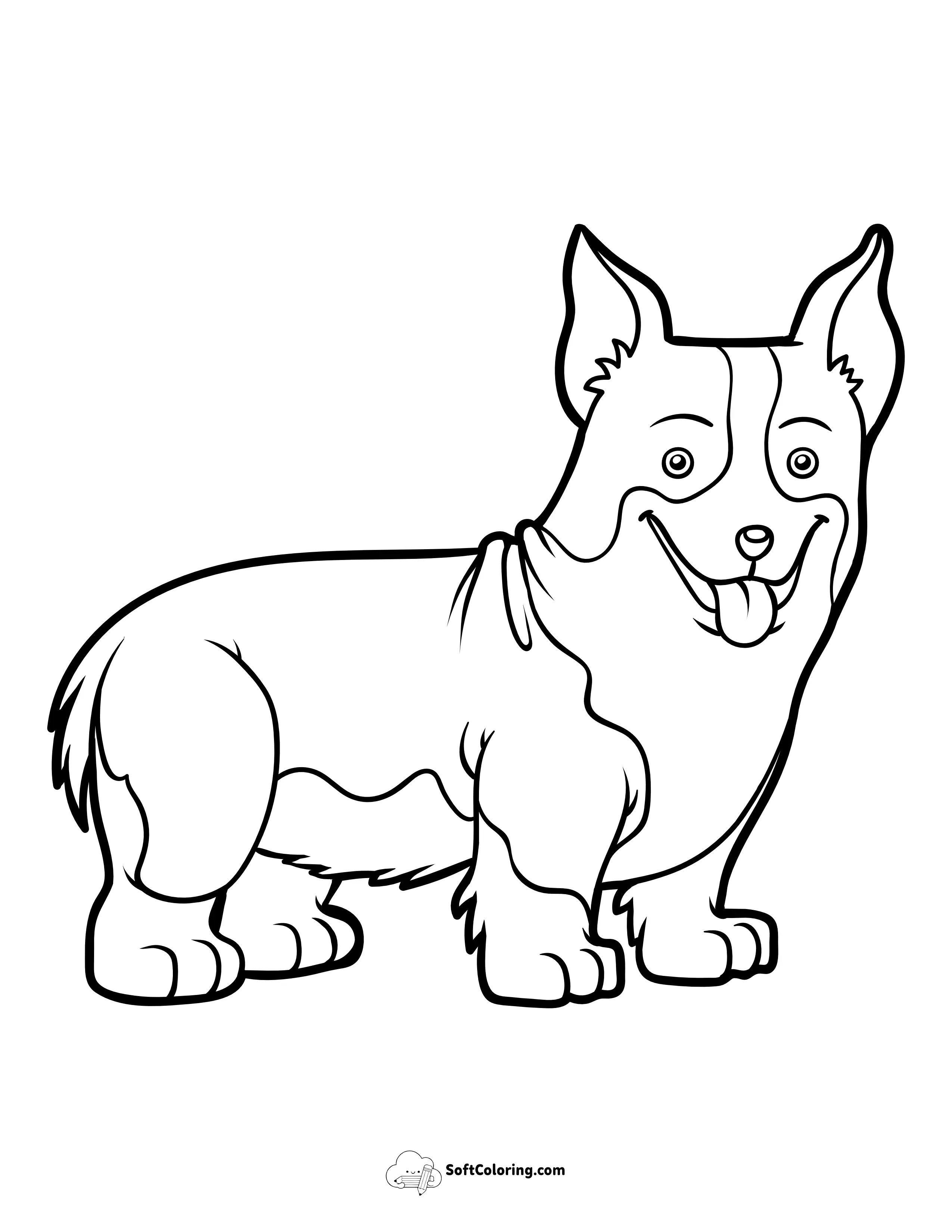 Welsh Corgi Coloring Sheet