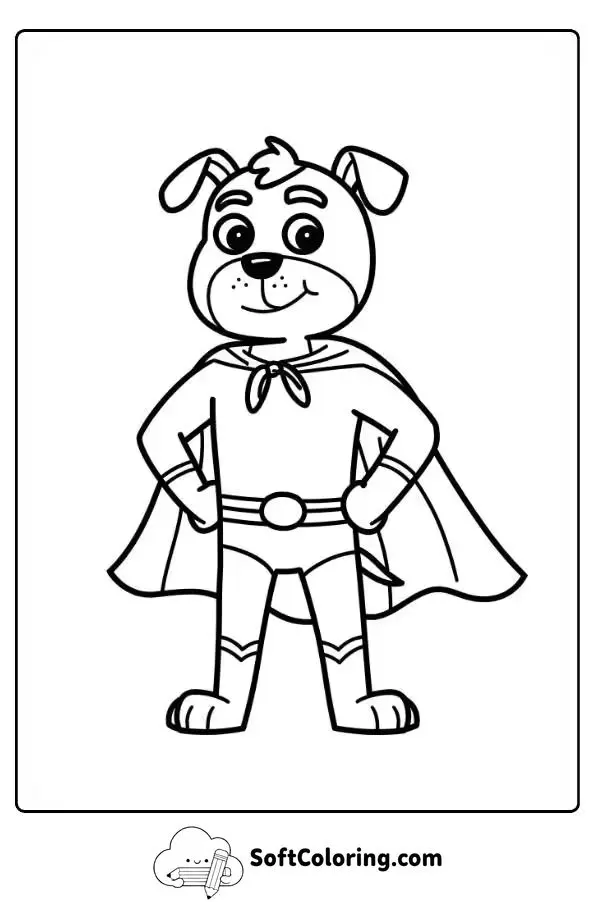 Dog Man Coloring Page