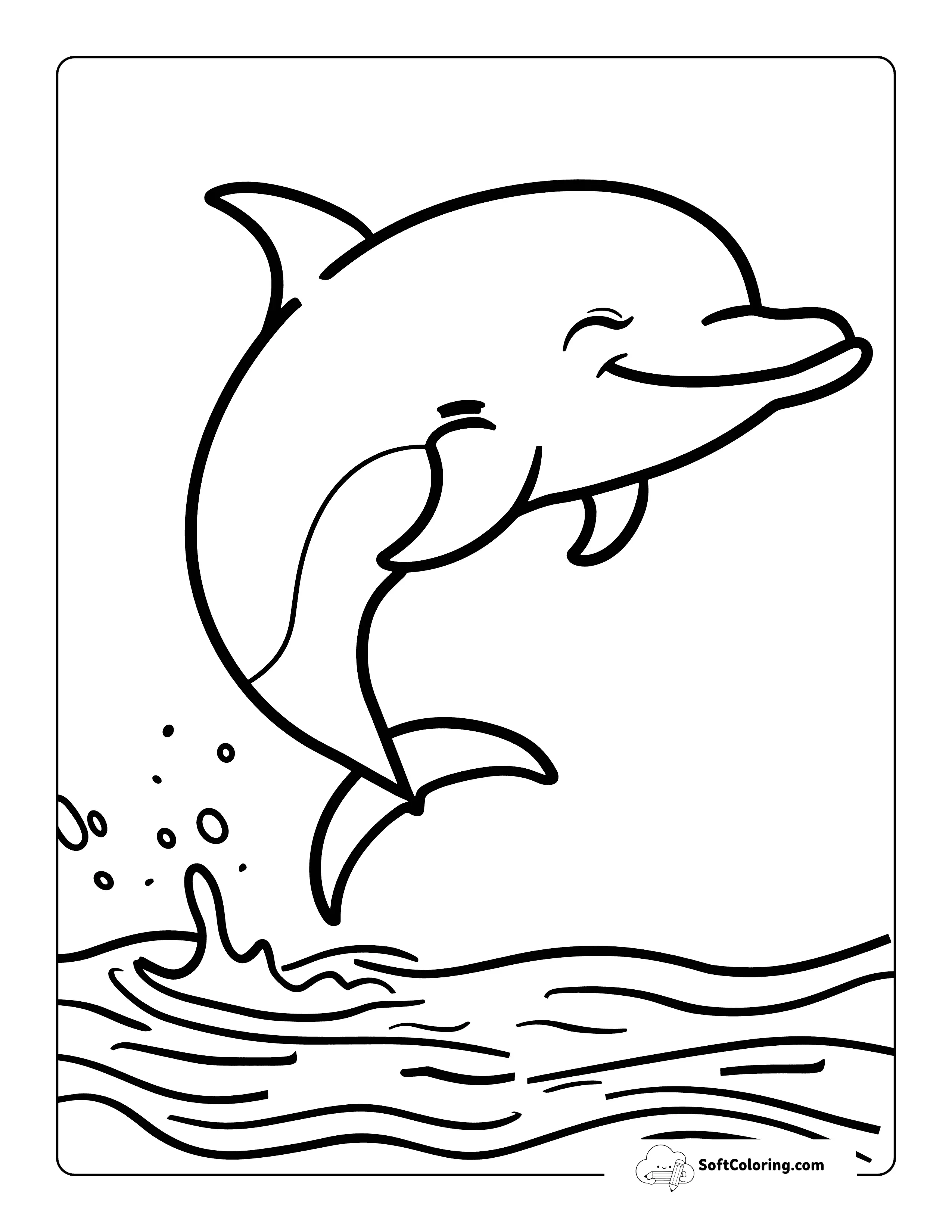 Jumping Dolphin Printable