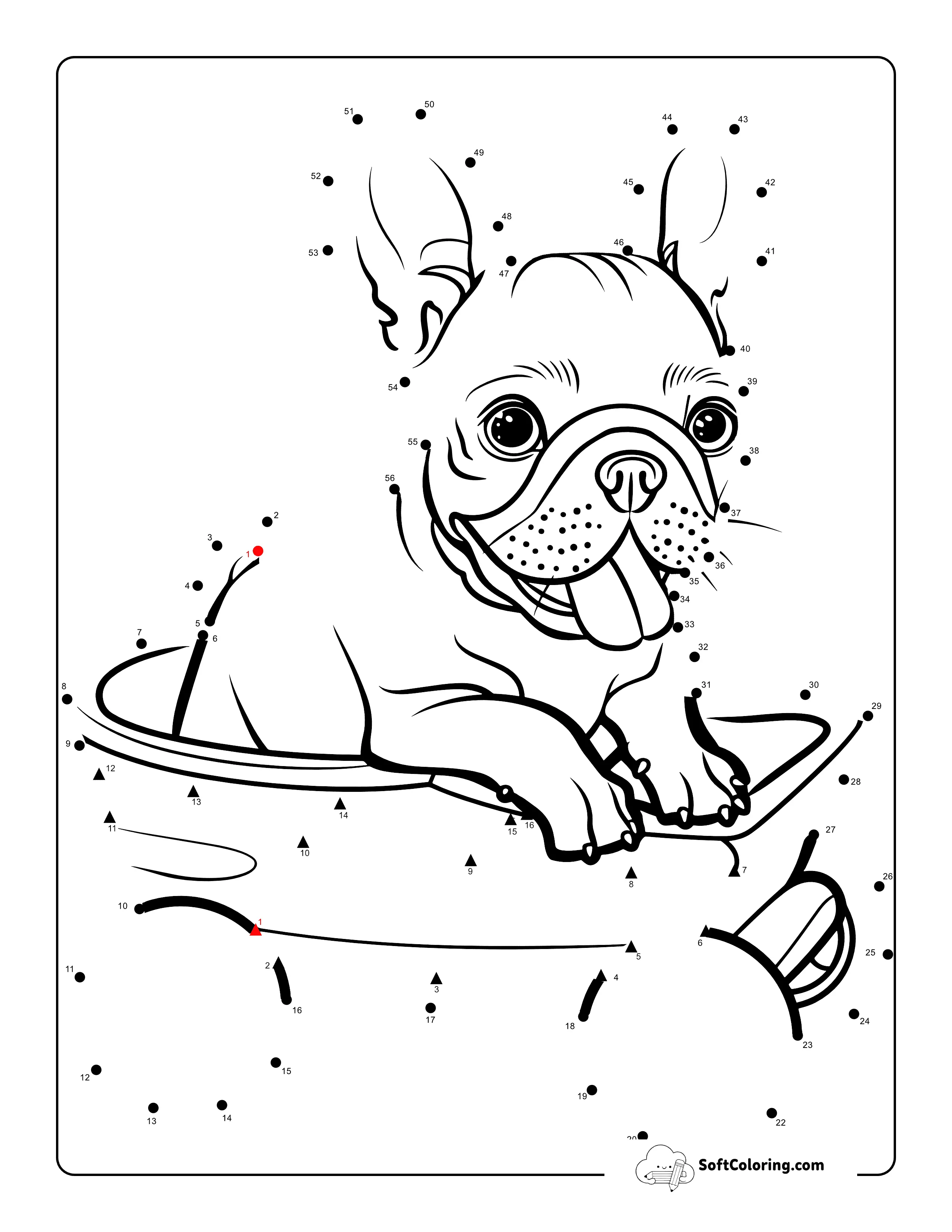 Dog Connect The Dots Printable