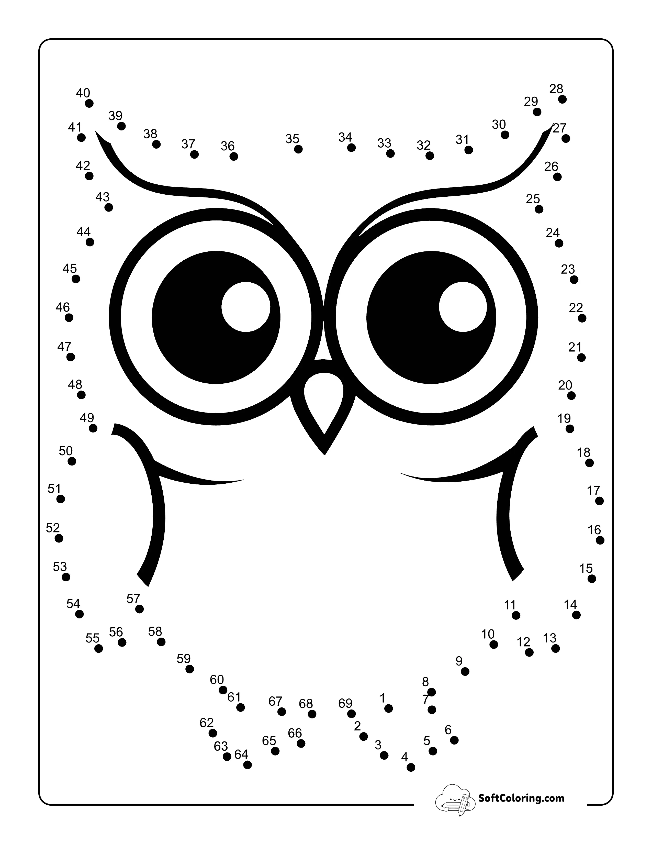 Cute Owl Dot To Dot Printable For Kids