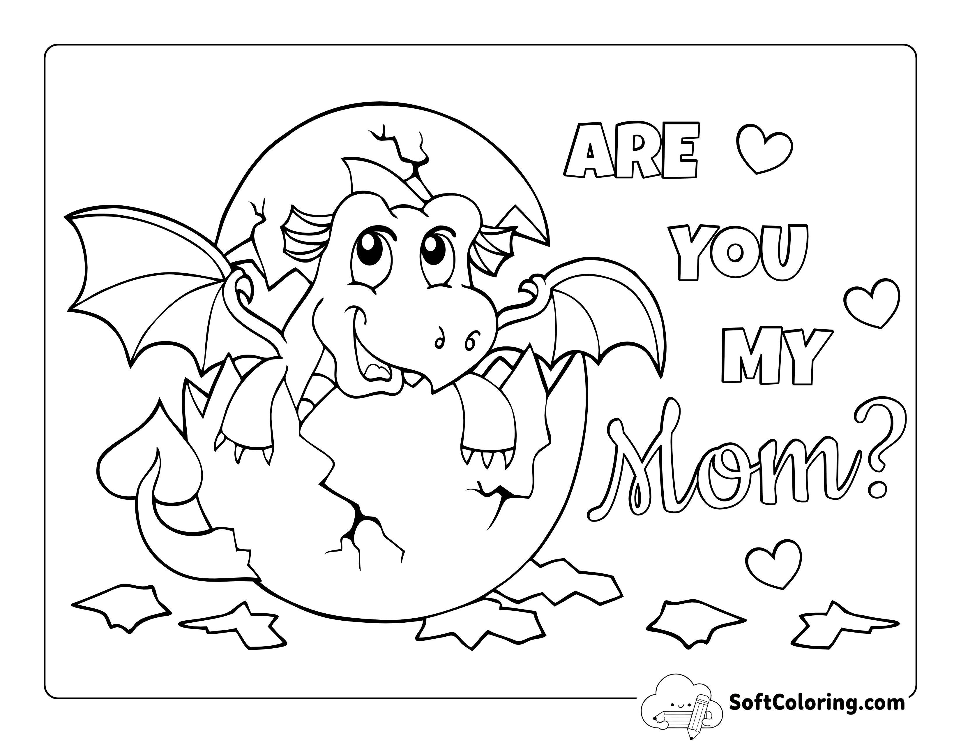 Hatching Dragon Coloring page