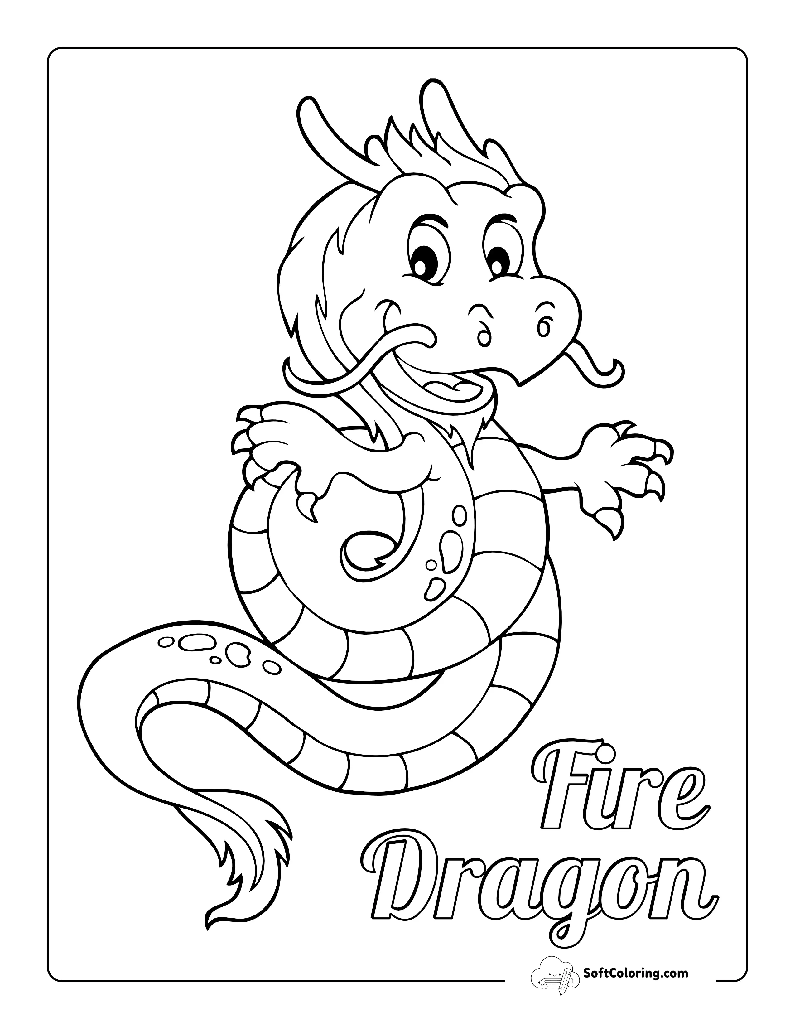 Chinese Dragon Coloring Page