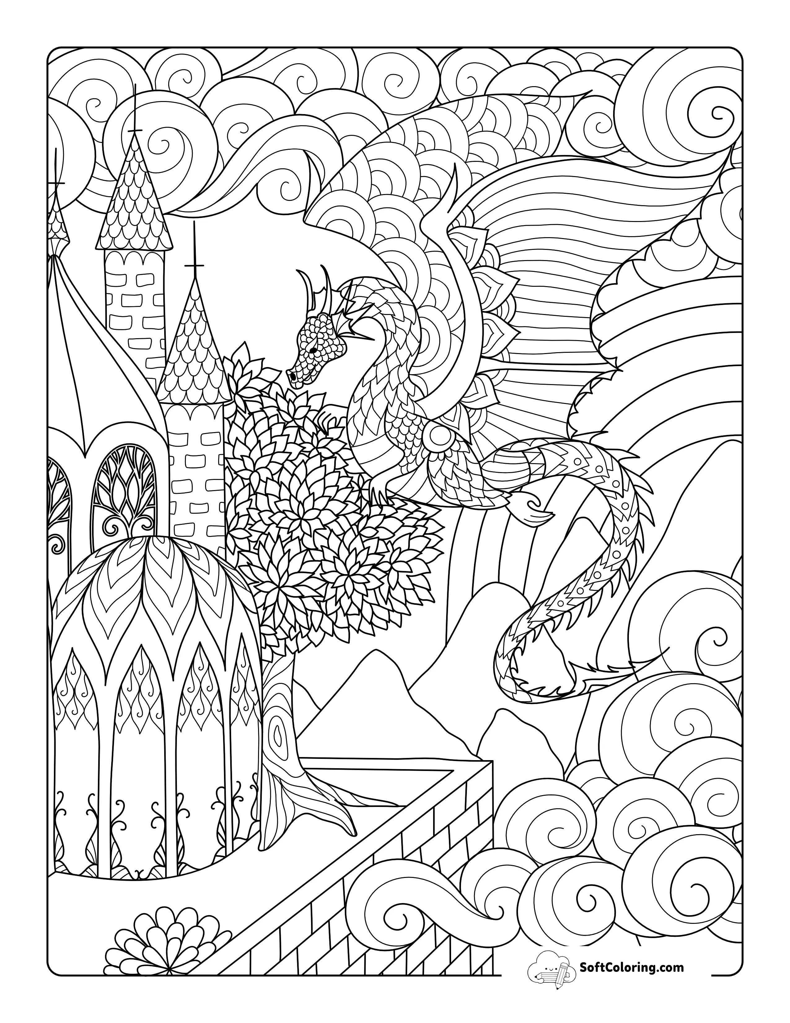 Fantasy Flying Dragon Picture For Adults