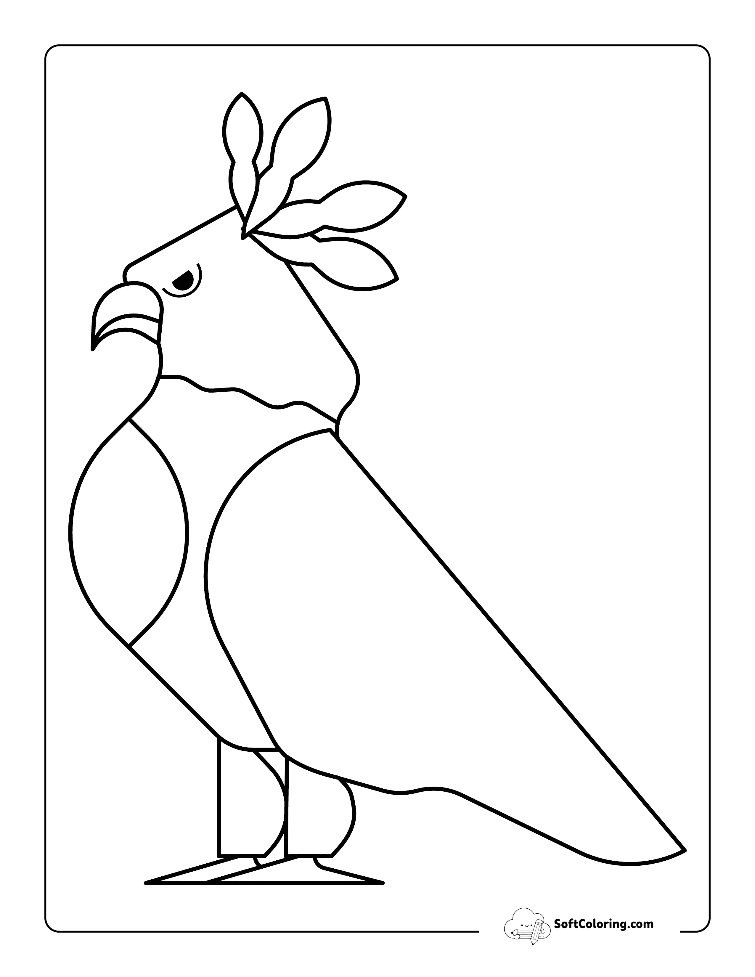 Simple Harpy Eagle Outline To Color